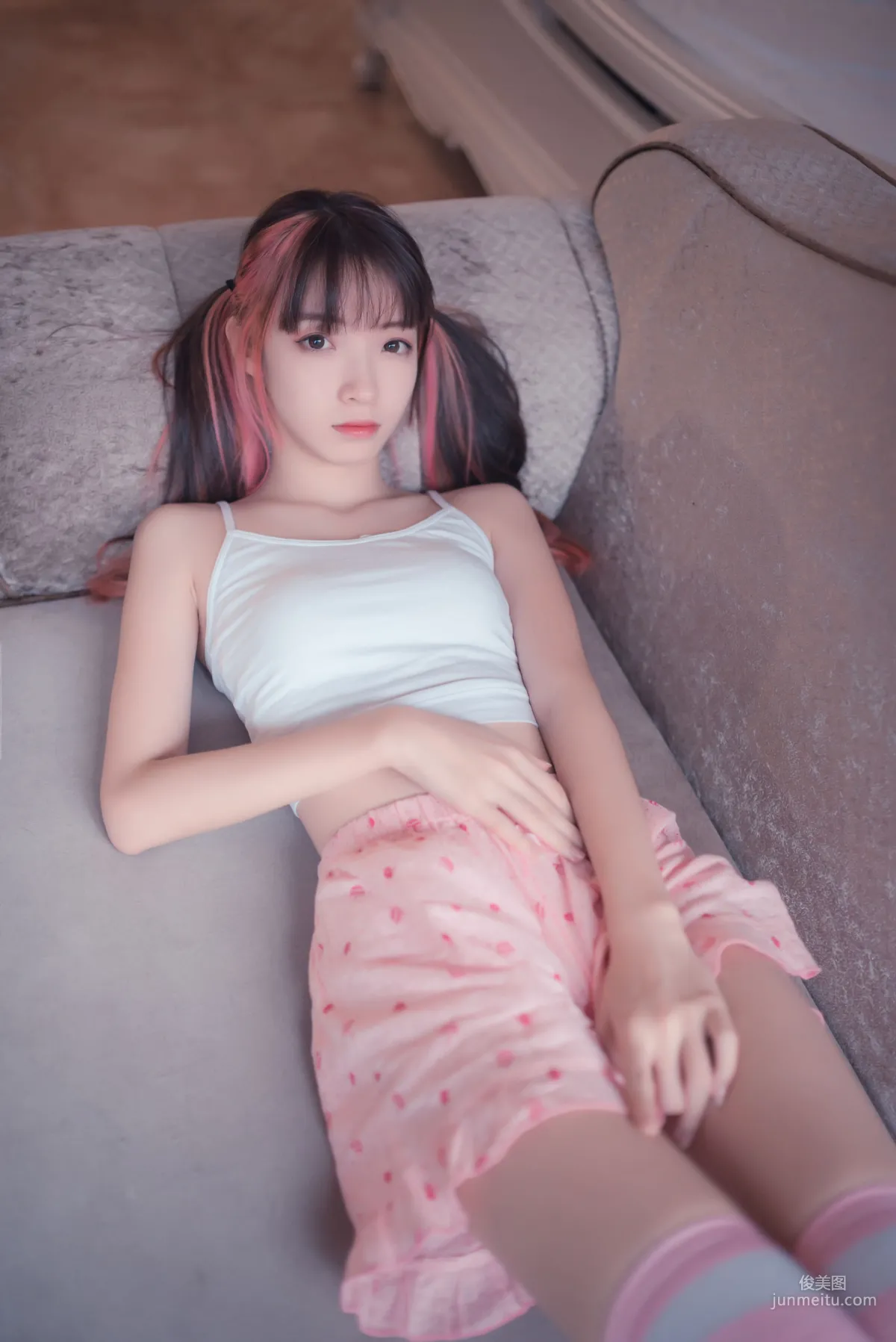 [风之领域] NO.025 粉白条纹小可爱 写真集19