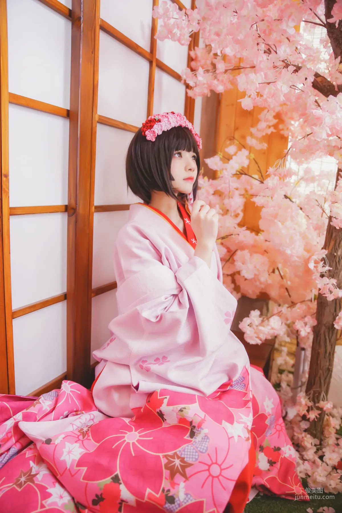 桜桃喵《(加藤惠)和服》 [萝莉COS] 写真集13
