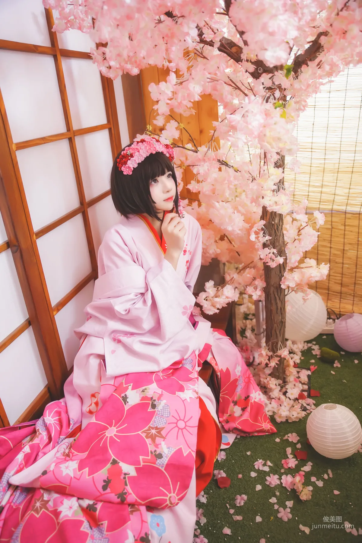 桜桃喵《(加藤惠)和服》 [萝莉COS] 写真集12