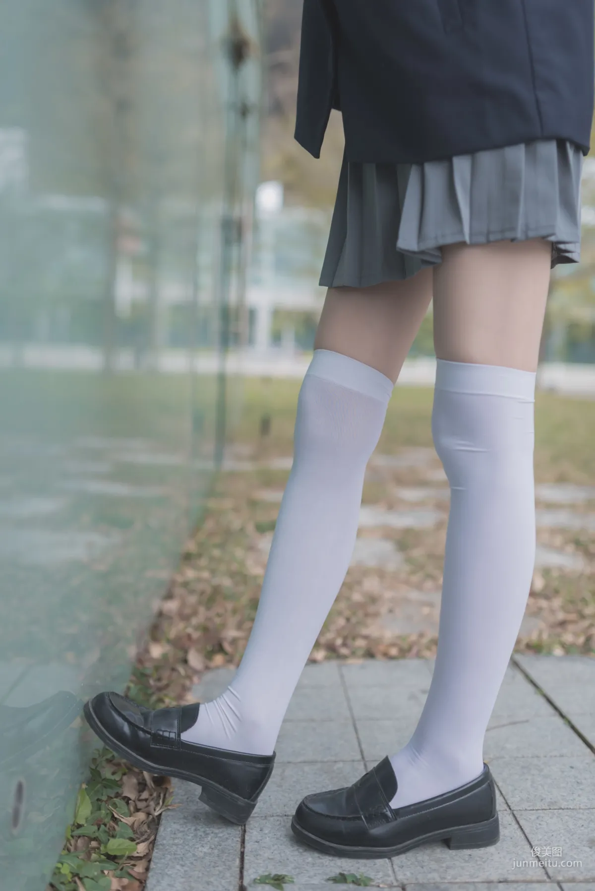 [Fengzhi Lingyu] NO.021 Schoolgirl Outdoor Black Stockings 1, Photo Set photo 35
