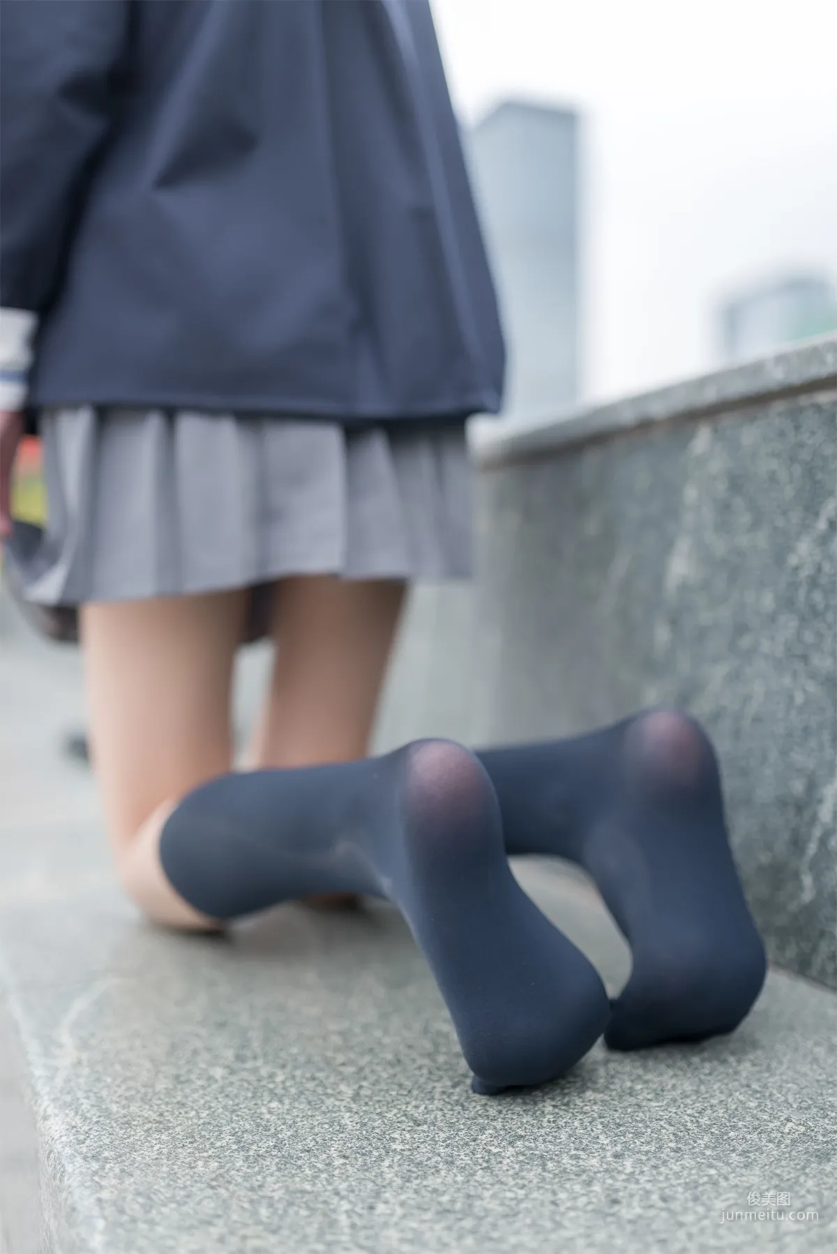 [Fengzhi Lingyu] NO.022 Schoolgirl Outdoor Black Stockings 2 Photo Set photo 10