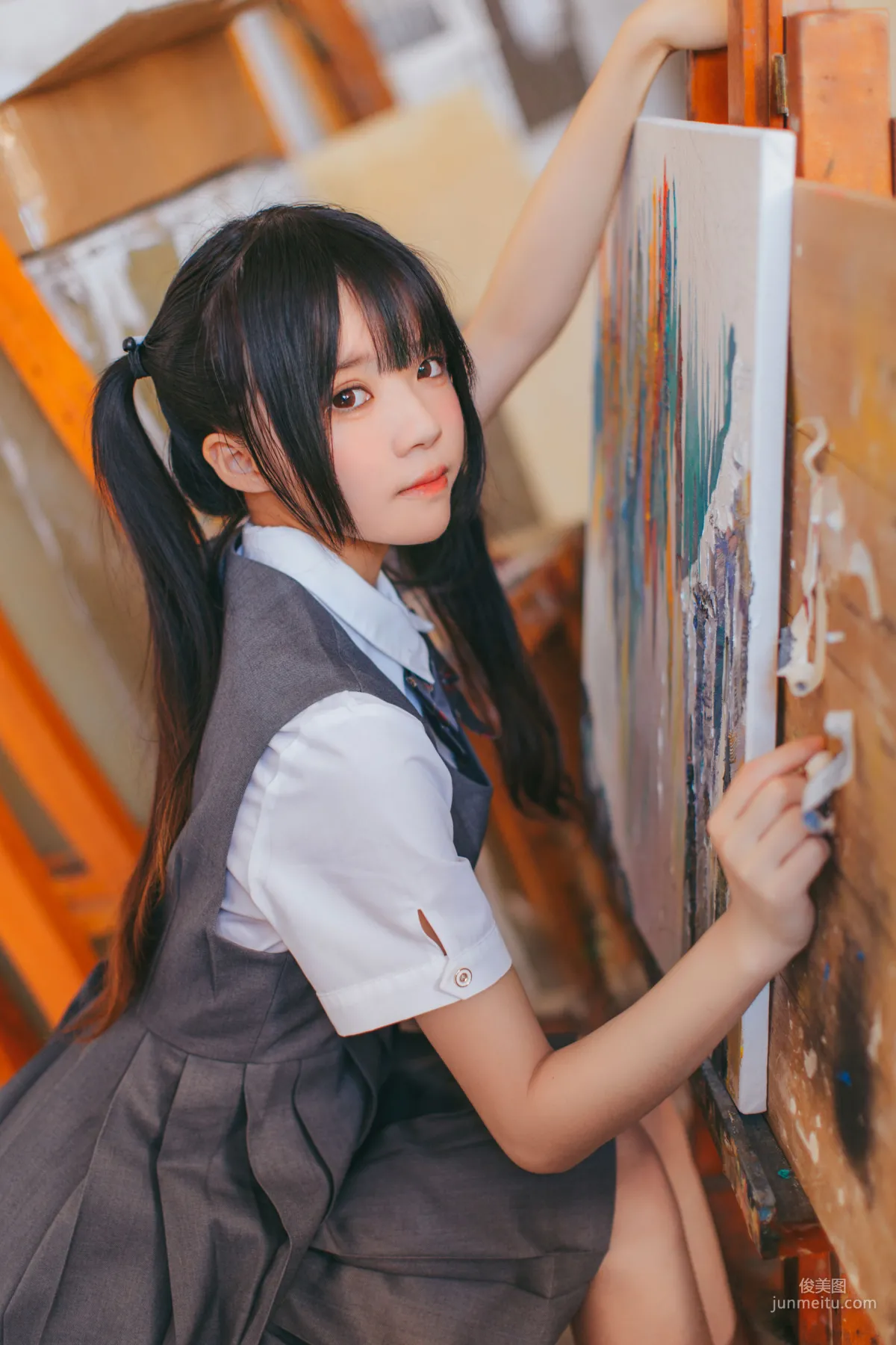 桜桃喵《畫室少女》 [蘿莉COS] 寫真集 14