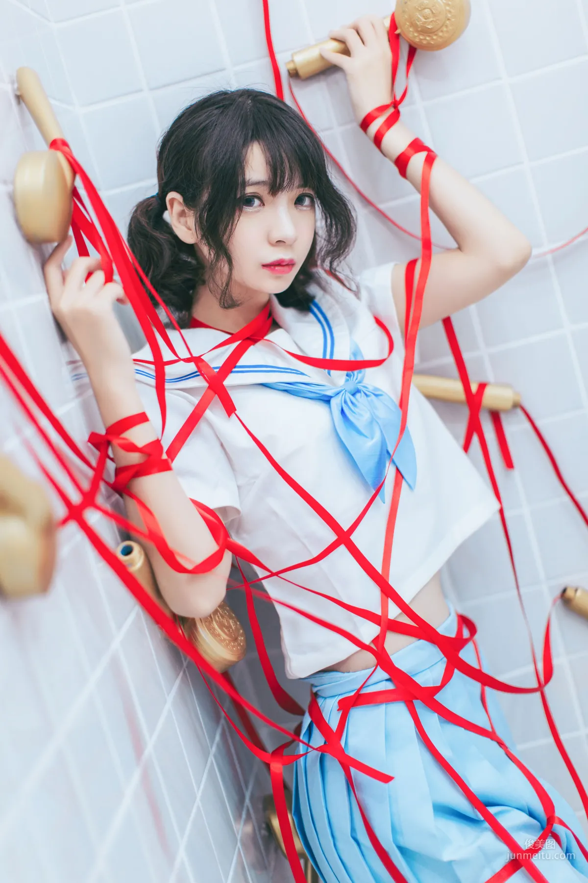 瘋貓ss《睡衣與浴室的水手服》 [蘿莉COS] 寫真集 43
