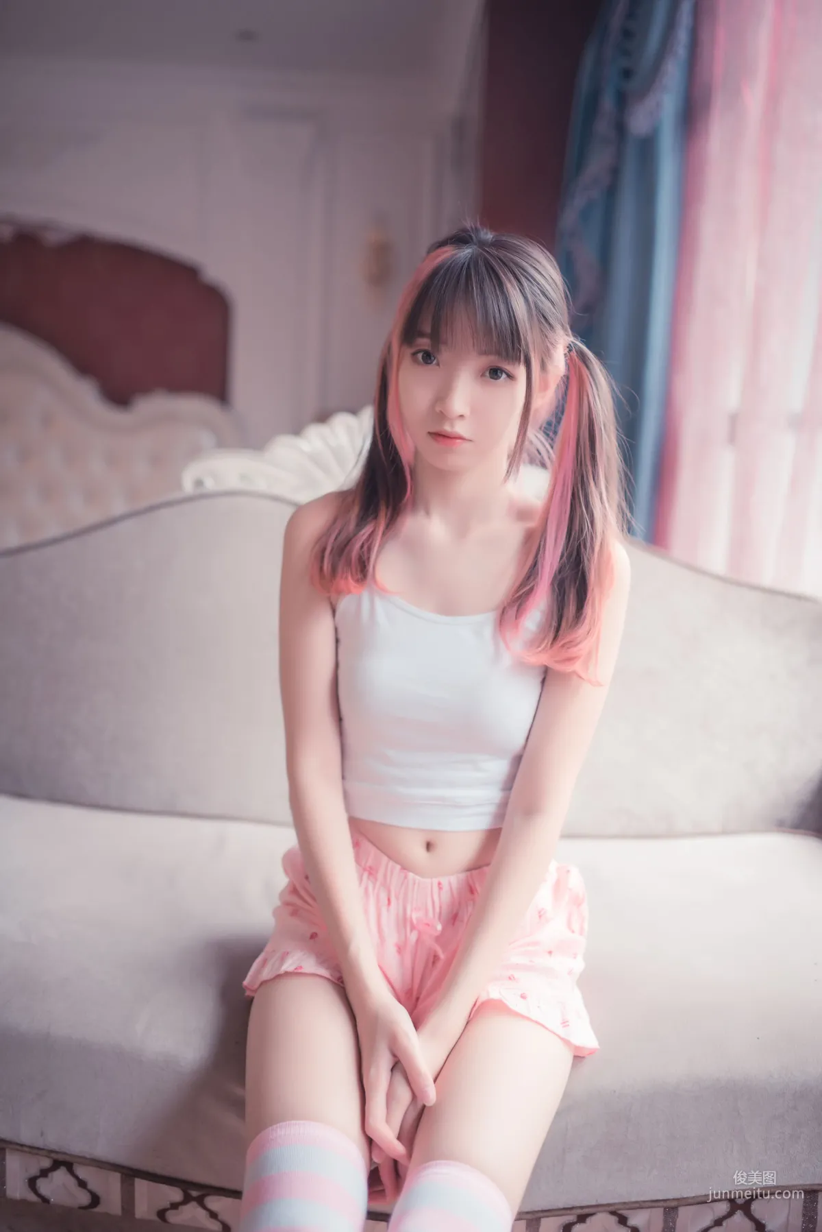 [风之领域] NO.025 粉白条纹小可爱 写真集15