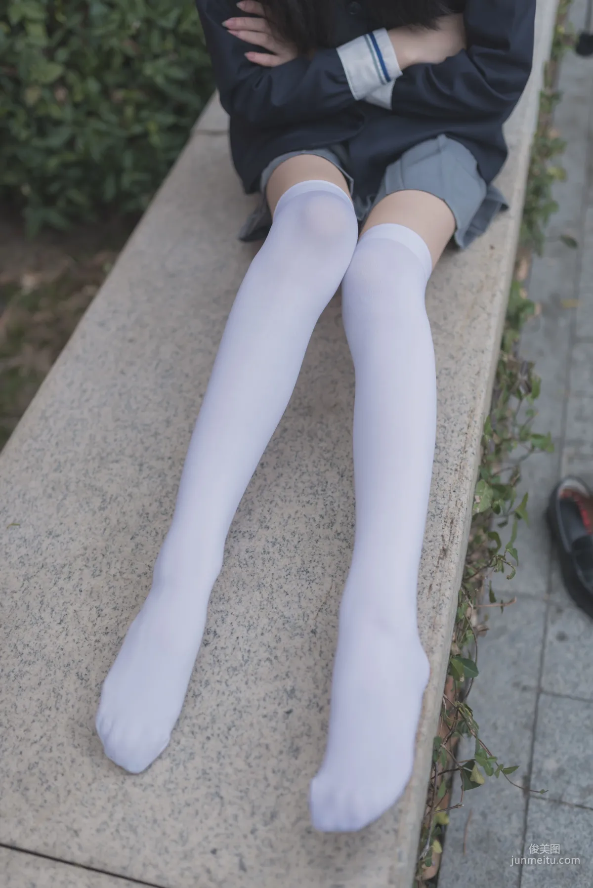 [Fengzhi Lingyu] NO.021 Schoolgirl Outdoor Black Stockings 1, Photo Set photo 48