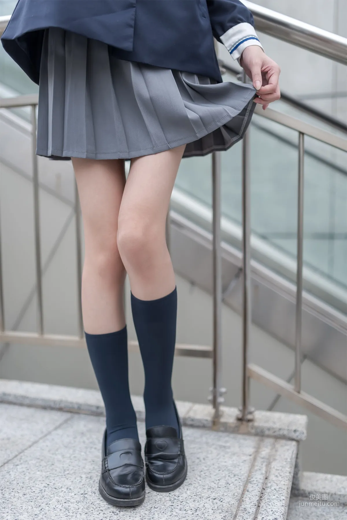 [Fengzhi Lingyu] NO.022 Schoolgirl Outdoor Black Stockings 2 Photo Set photo 37
