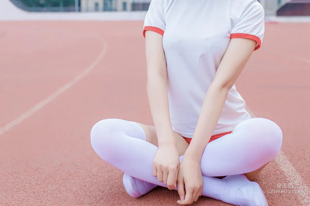 [风之领域] NO.132 体操服少女的过膝白丝 写真集25