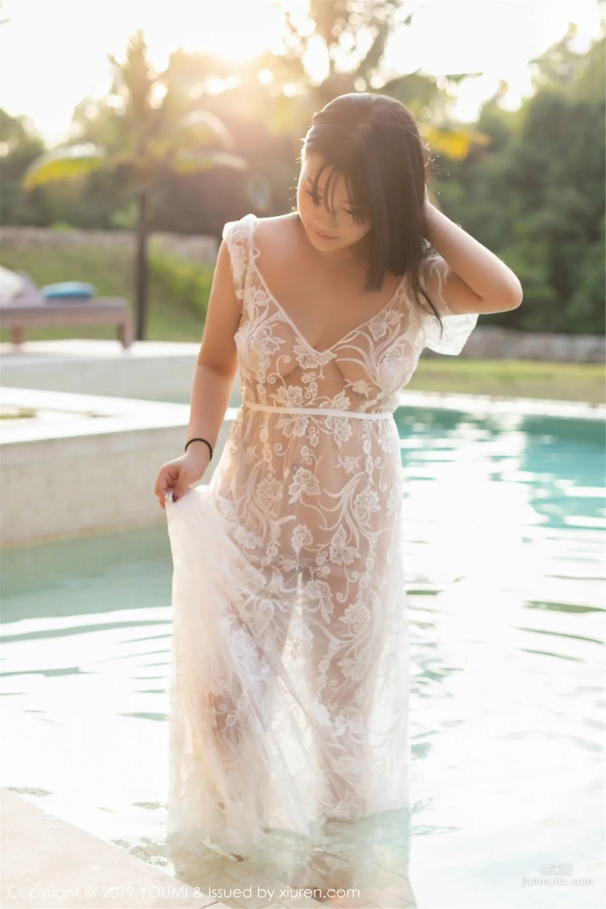 Xiao Younai "Hollow-Out See-Through Lingerie Pool Bath Series" [YouMi] Vol.315 Photo Set photo 11