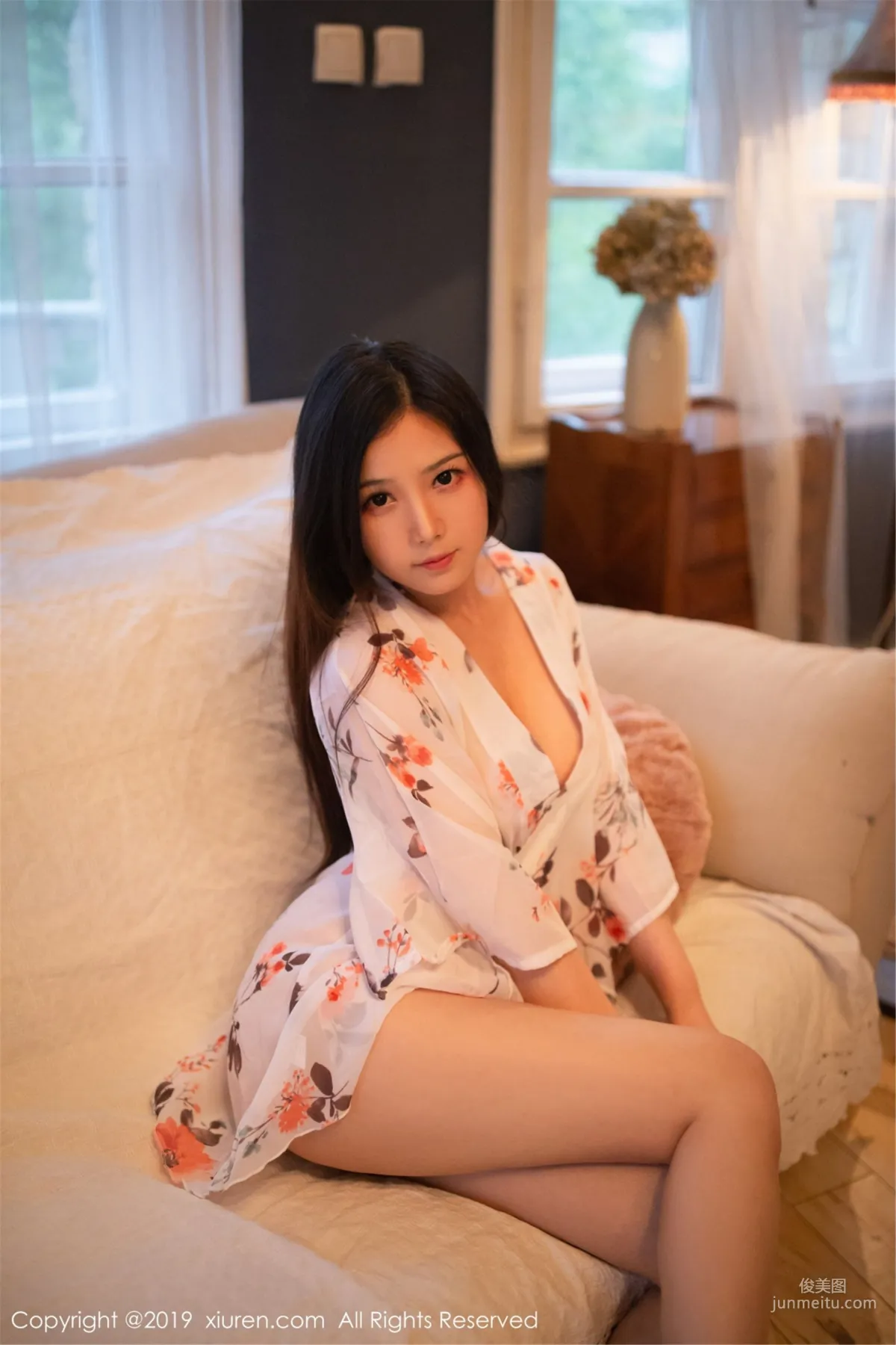 Xu Weiwei mia, Wrapped in a Kimono, Low-Cut Open Front Allure [XiuRen] No.1478 Photo Set photo 1