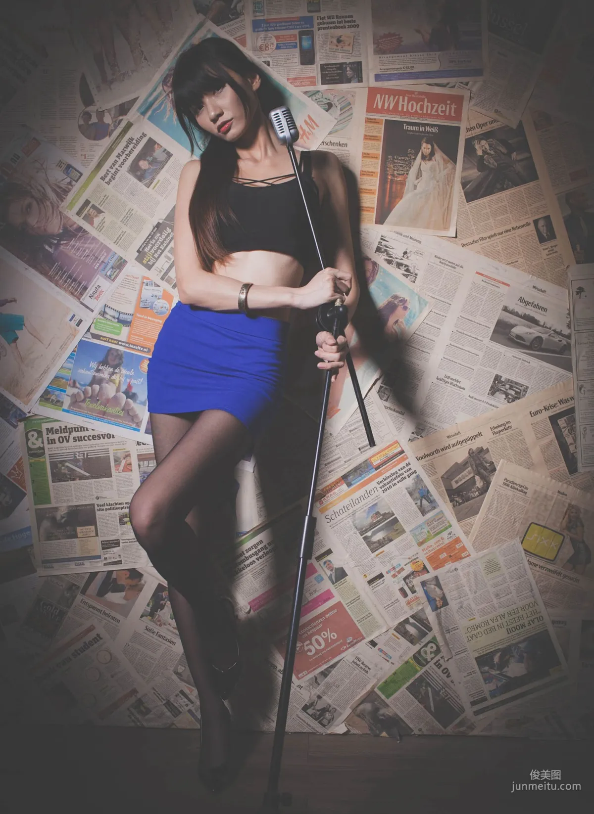Cai Yixin Candice, Black Stockings Bodycon Dress Beautiful Legs Girl [Taiwan Beauty] Photo Set photo 5