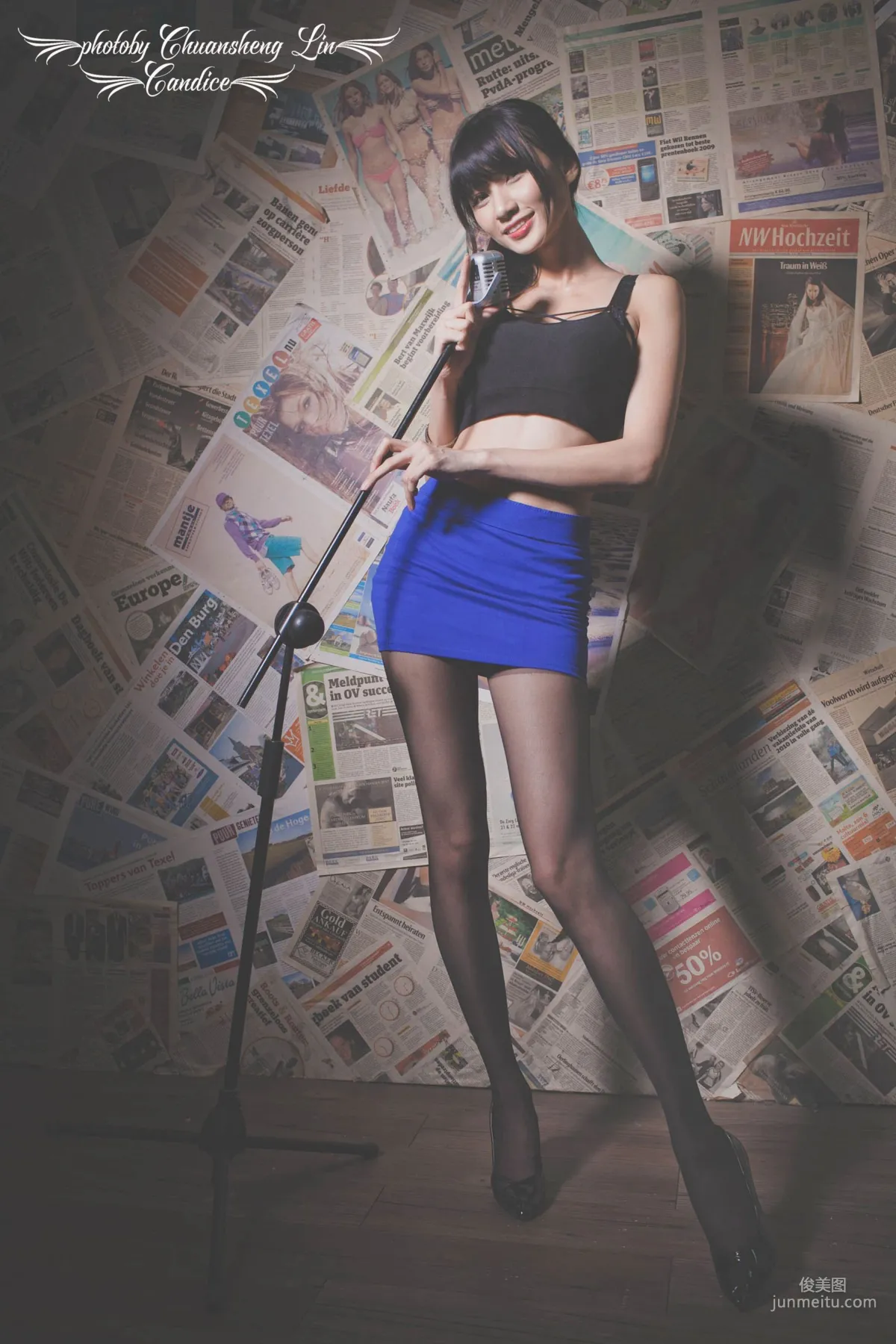 Cai Yixin Candice, Black Stockings Bodycon Dress Beautiful Legs Girl [Taiwan Beauty] Photo Set photo 6