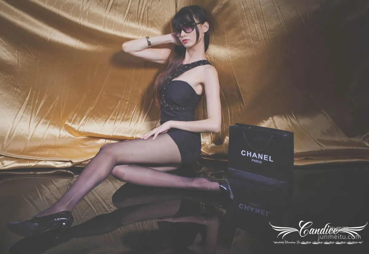 Cai Yixin Candice 'Black Stockings Glasses Girl' [Taiwan Beauties] Photo Set photo 8