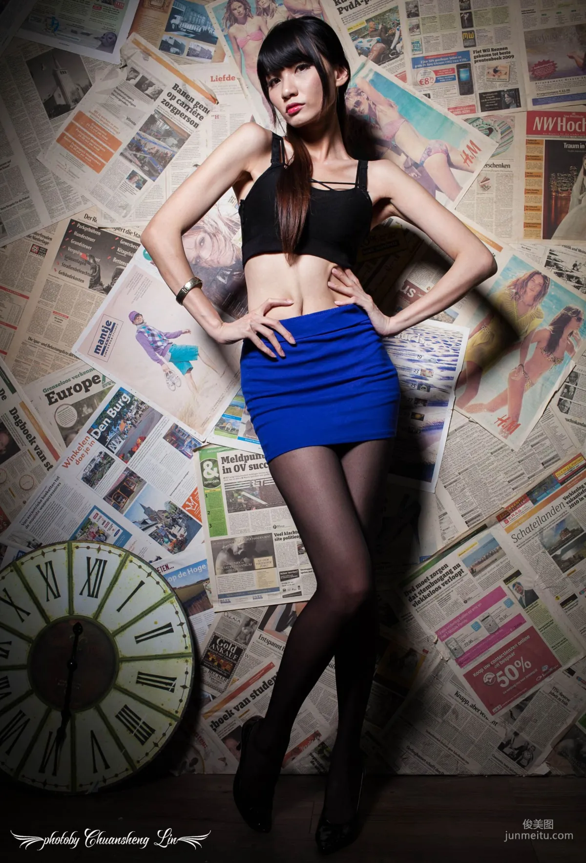 Cai Yixin Candice, Black Stockings Bodycon Dress Beautiful Legs Girl [Taiwan Beauty] Photo Set photo 18