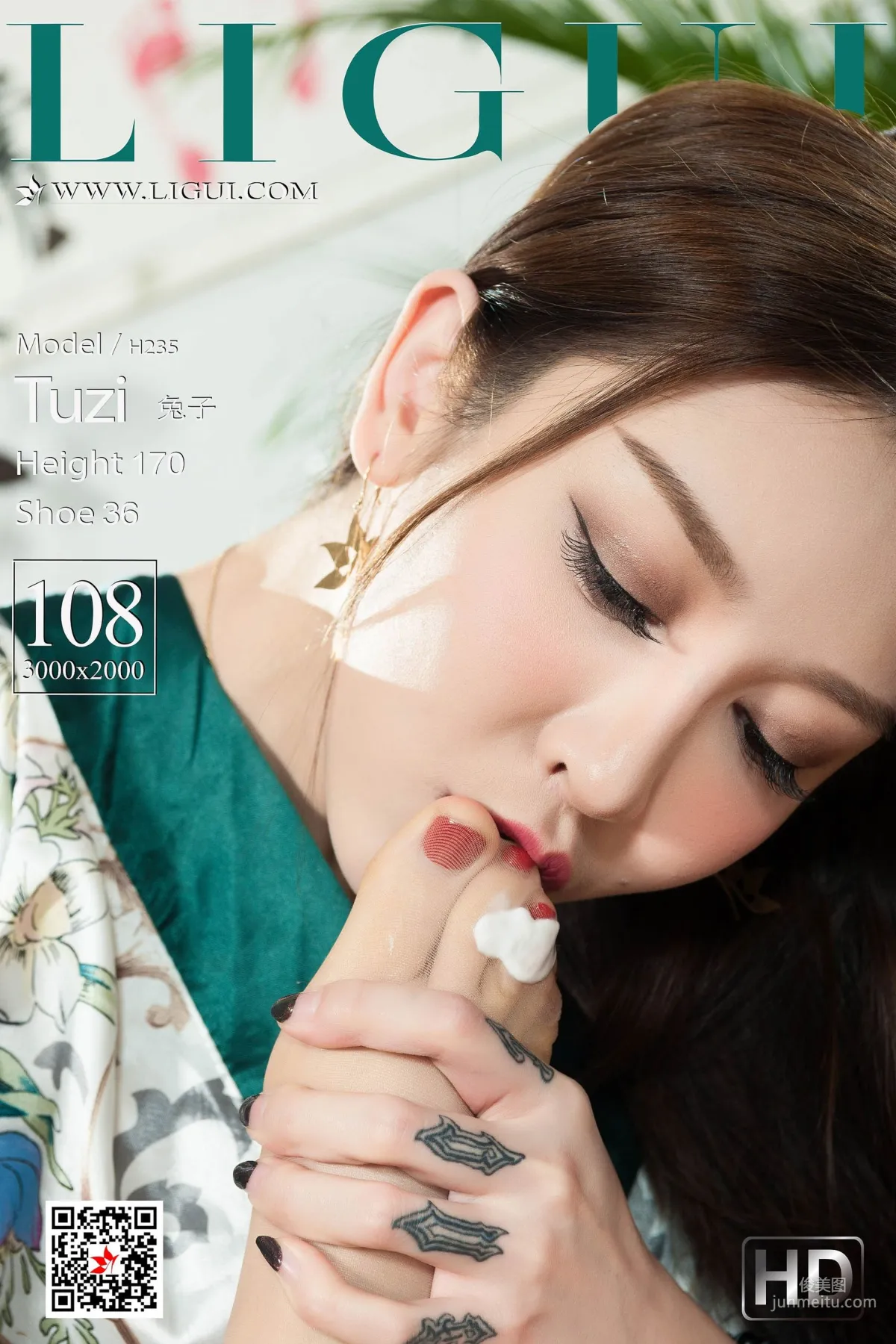Tu Zi 'Kimono Fruit Silk Feet Seduction' [Ligui] Stockings and Jade Feet Photo Set photo 1