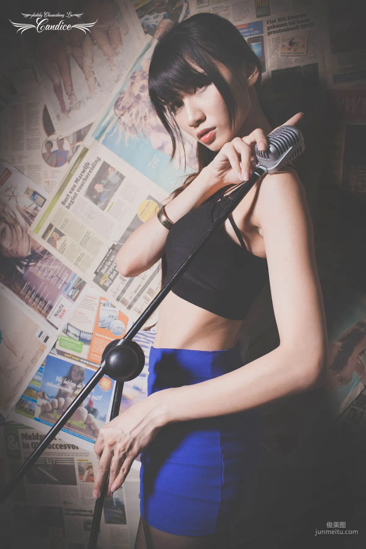 Cai Yixin Candice, Black Stockings Bodycon Dress Beautiful Legs Girl [Taiwan Beauty] Photo Set photo 10