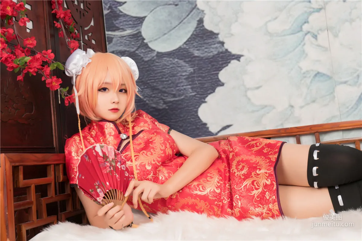 [风之领域] NO.164 红旗袍黑丝COS 写真集7