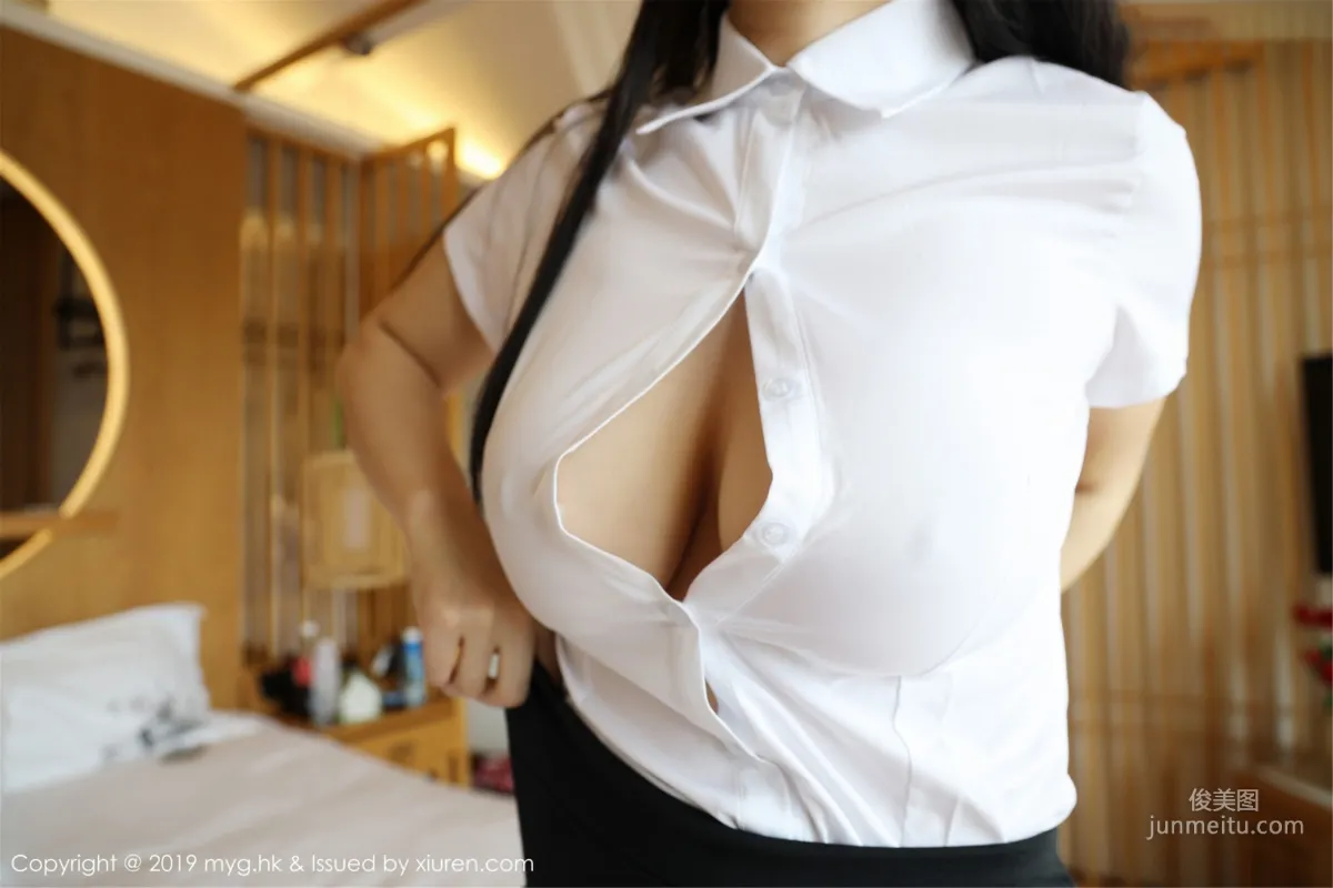 Flower Ke'er, Secretary Black Stockings Glasses OL Series [MyGirl] Vol.368 Photo Set photo 29