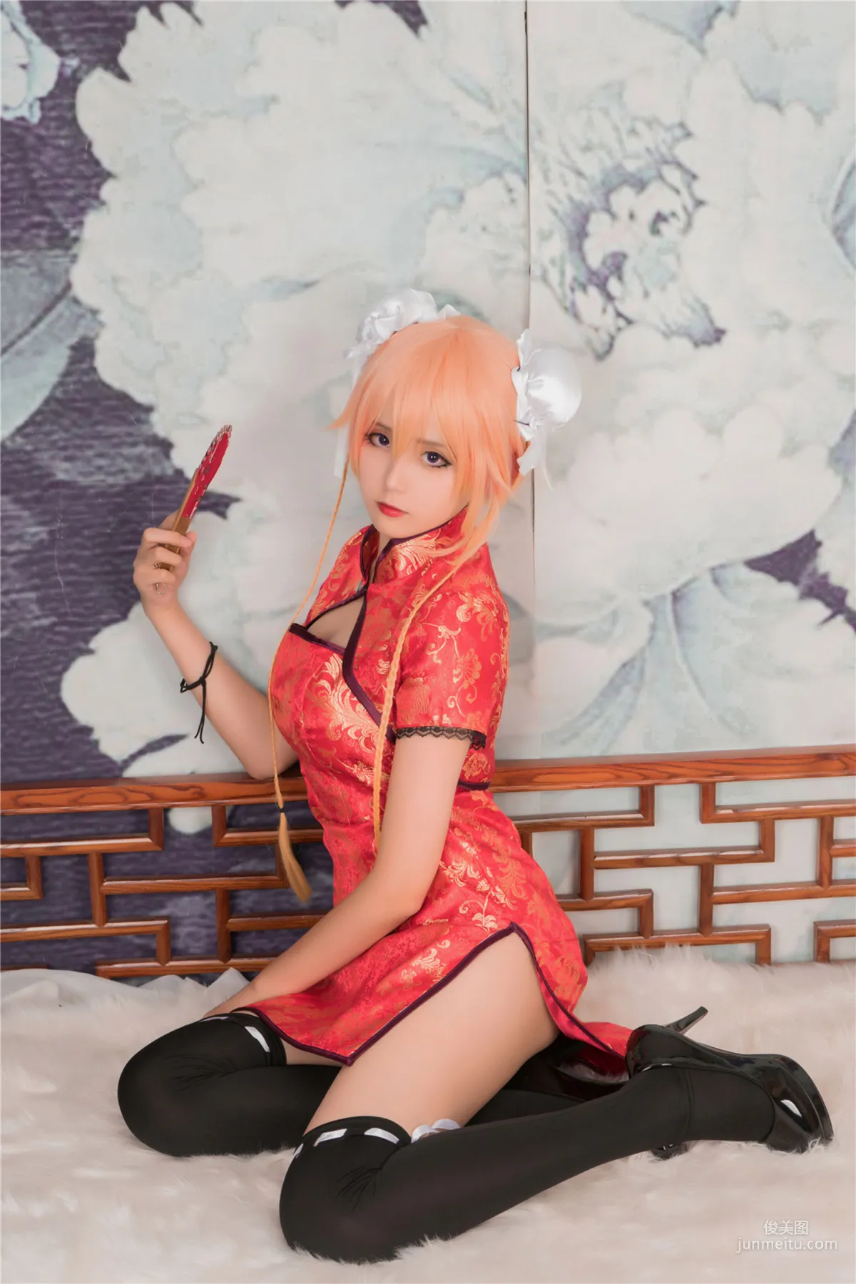[风之领域] NO.164 红旗袍黑丝COS 写真集8