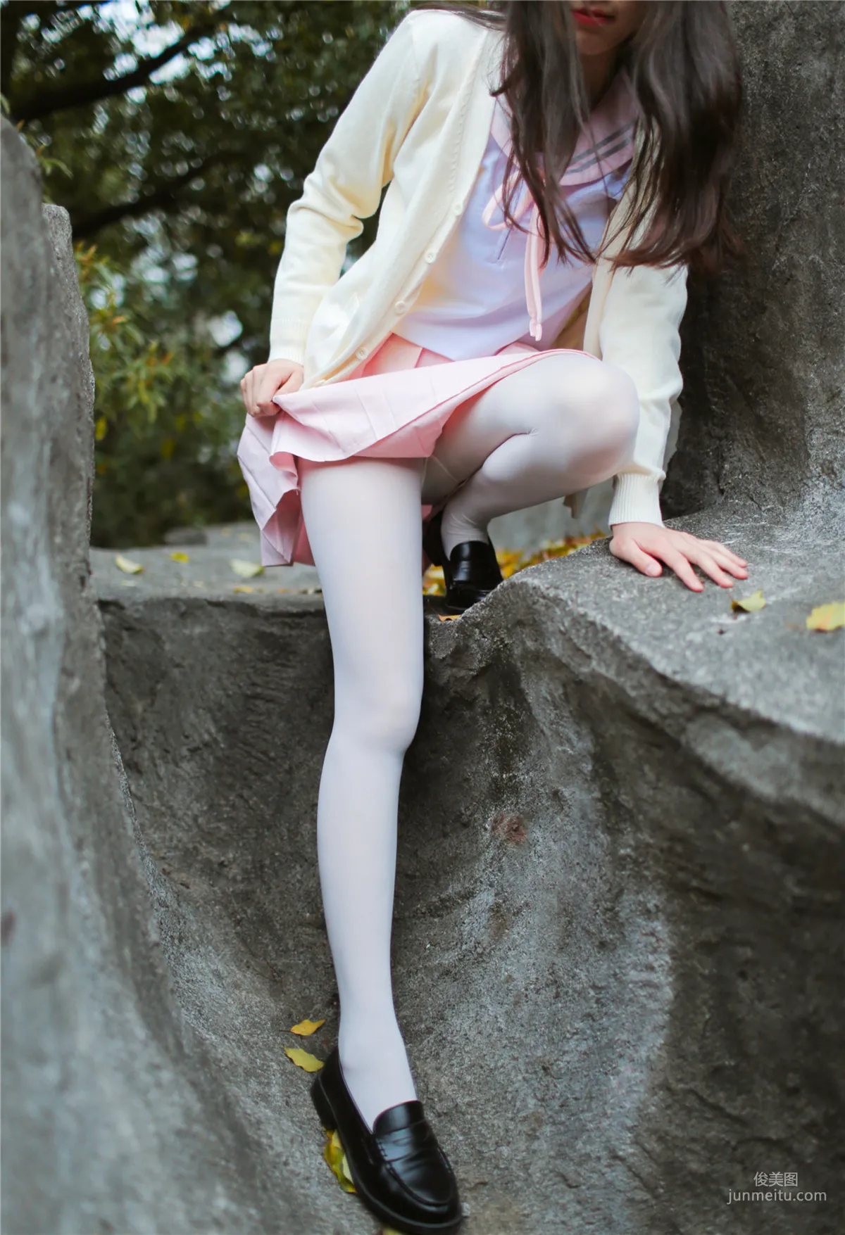 [风之领域] NO.146 白丝粉红少女户外 写真集28