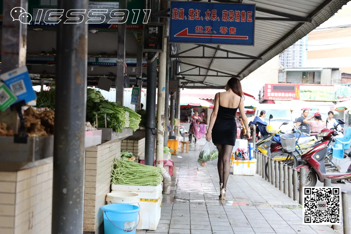 Model Lucy, Grocery Shopping 3 [IESS One Thousand and One Nights] Black Stockings Street Snap Photo Set photo 52