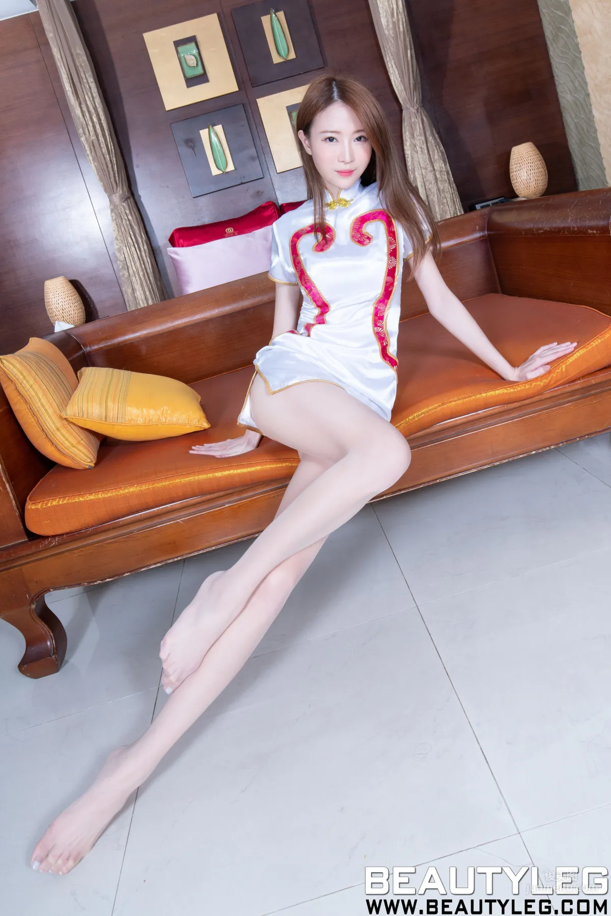 Yang Siyuan Black Stockings Suspender + Cheongsam Uniform and Beautiful Legs [Beautyleg] No.1812 Photo Set photo 22