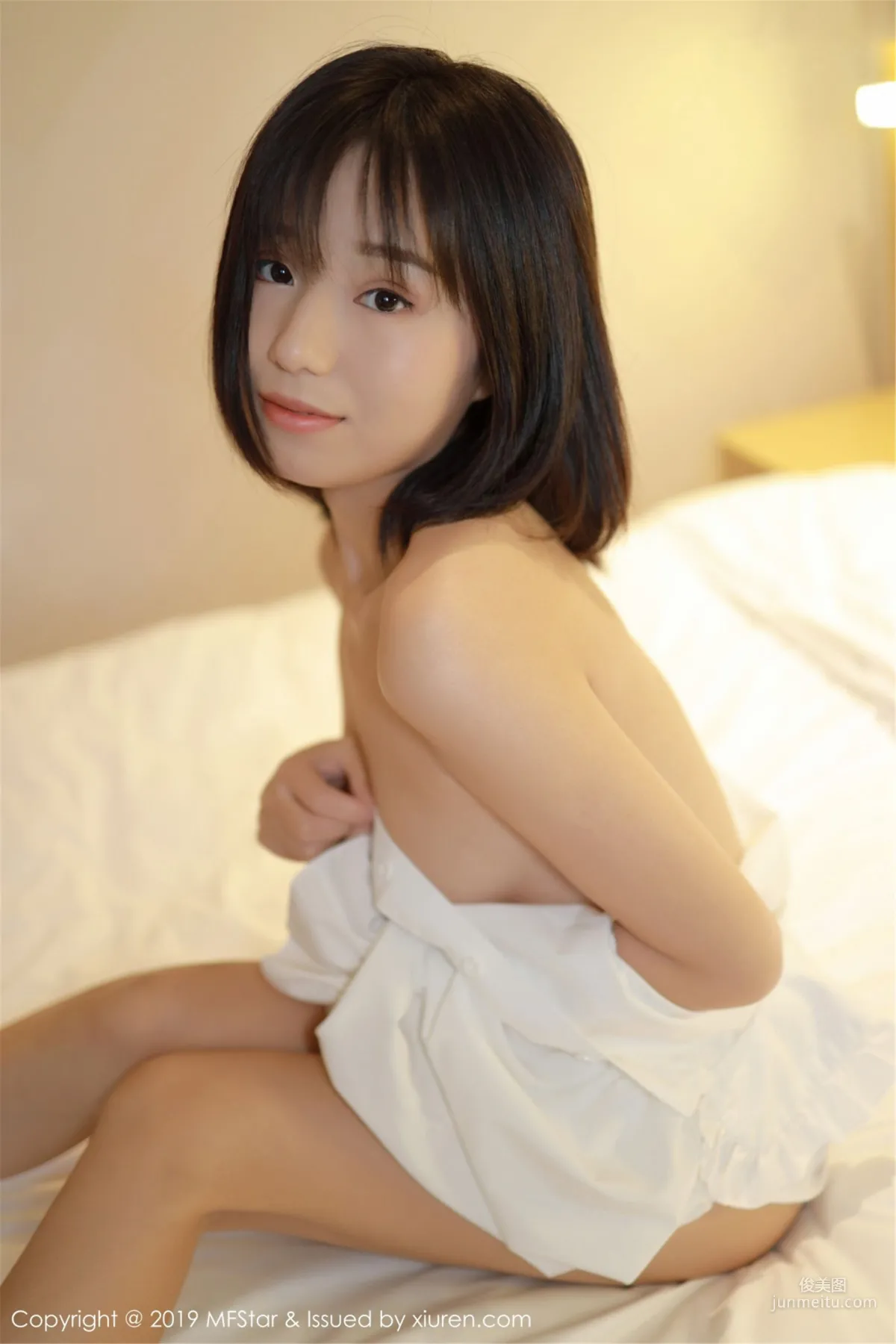 Baileys Xiang'er, Fan Lingerie and White Shirt Series [MFStar] Vol.203 Photo Set photo 54