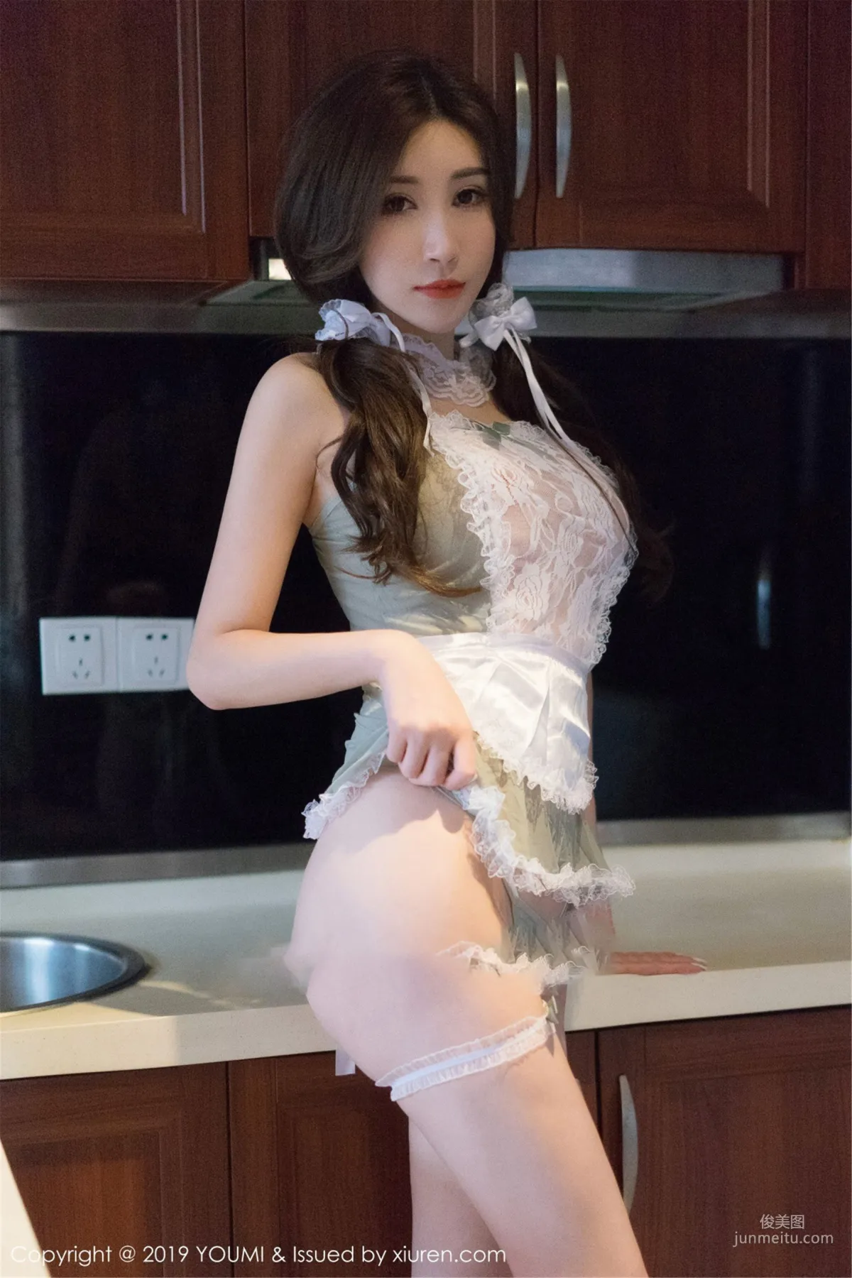 Sun Mengyao V, Hollow Semi-Transparent Charming Lingerie, [YouMi] Vol.337 Photo Set photo 35