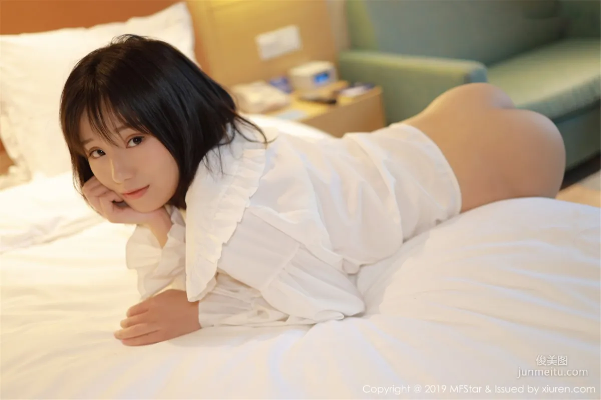 Baileys Xiang'er, Fan Lingerie and White Shirt Series [MFStar] Vol.203 Photo Set photo 46