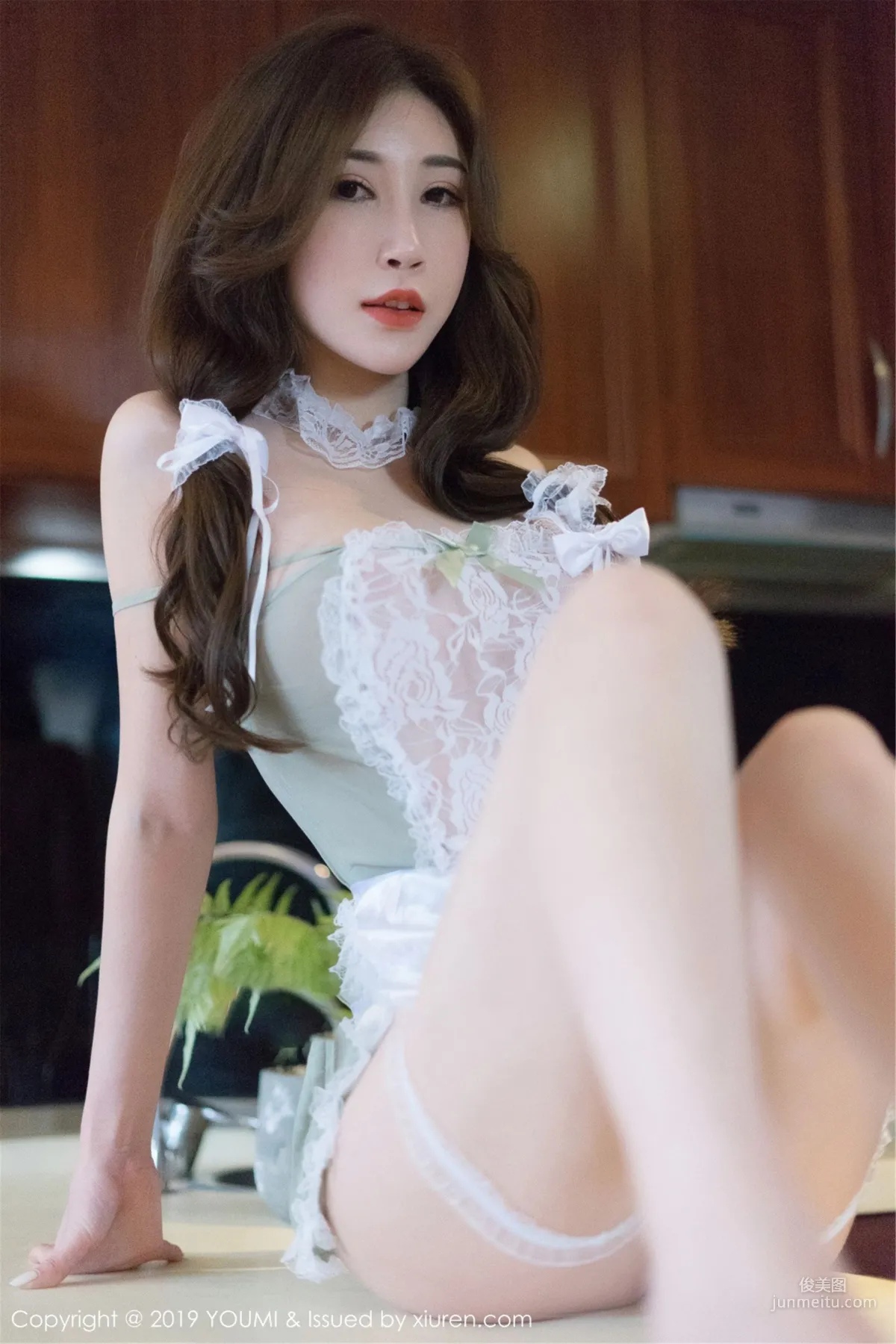 Sun Mengyao V, Hollow Semi-Transparent Charming Lingerie, [YouMi] Vol.337 Photo Set photo 46