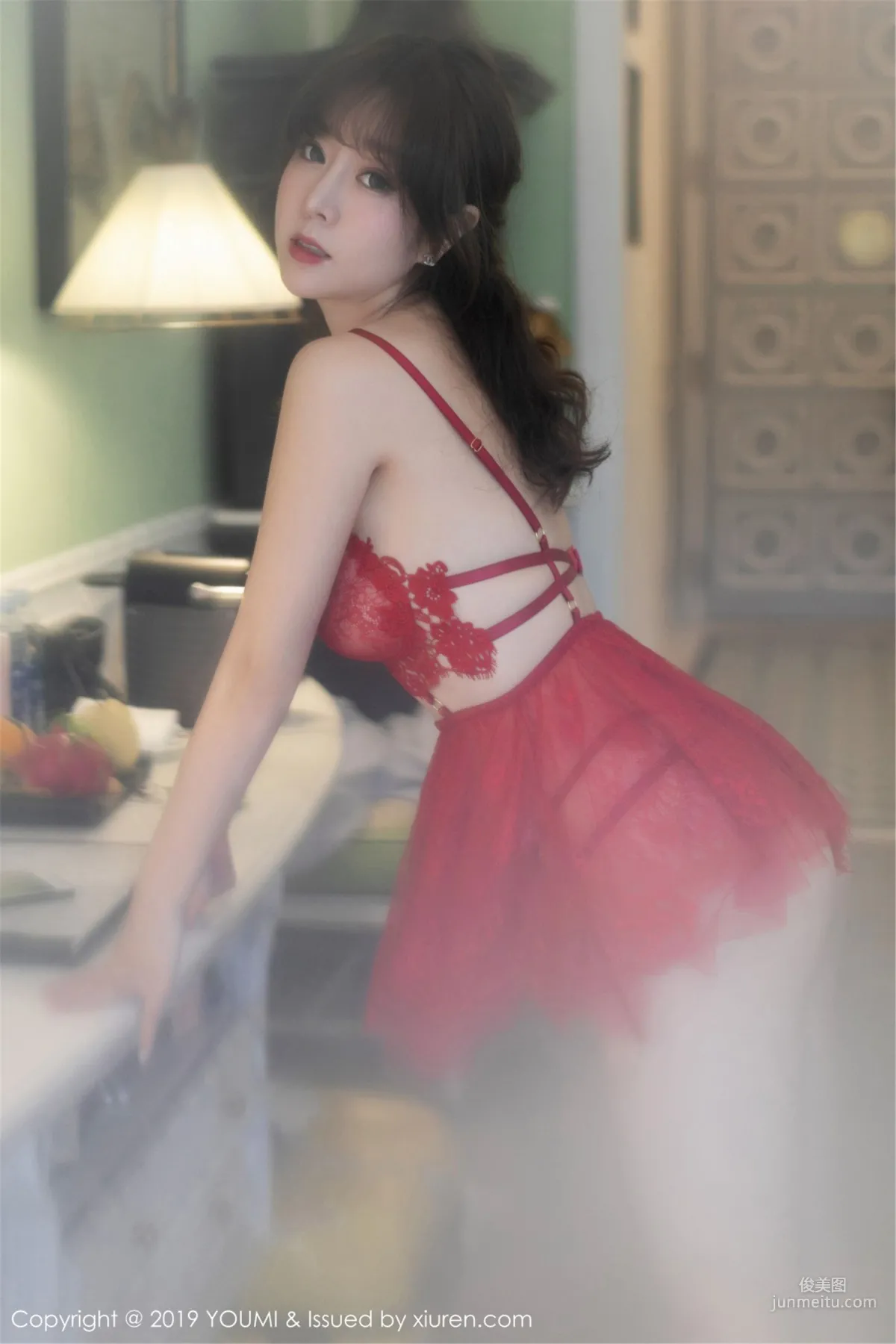 Wang Yuchun "Hollow-Out Lingerie and Faintly See-Through Sheer Series" [YouMi] Vol.333 Photo Set photo 3