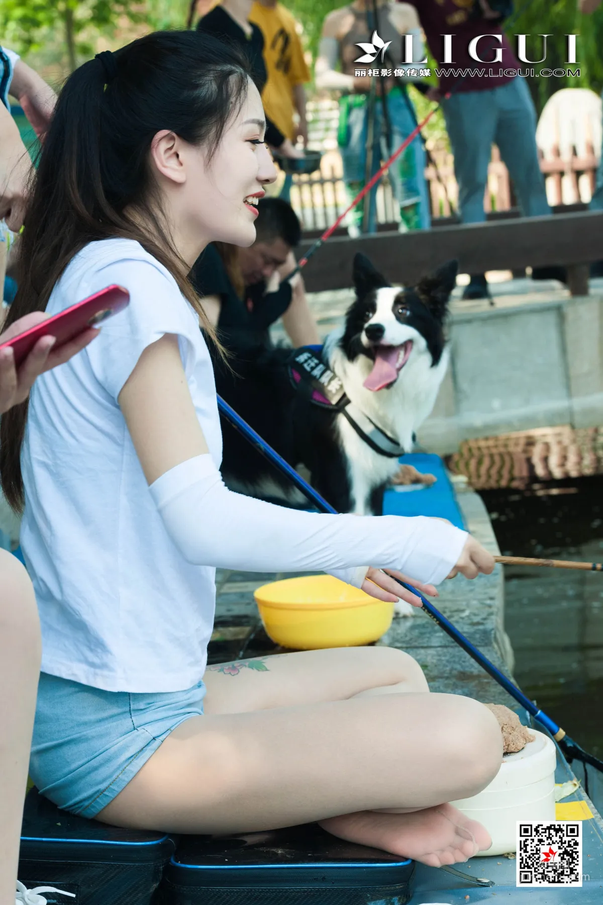 Wen Jing & Ran Ran, Fishing Park Silk Stockings [Ligui] Internet Beauty Photo Set photo 11