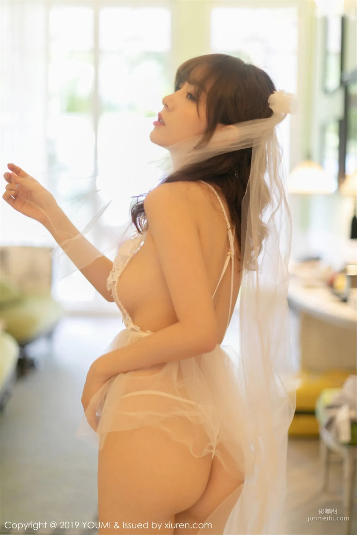 Wang Yuchun "Hollow-Out Lingerie and Faintly See-Through Sheer Series" [YouMi] Vol.333 Photo Set photo 35