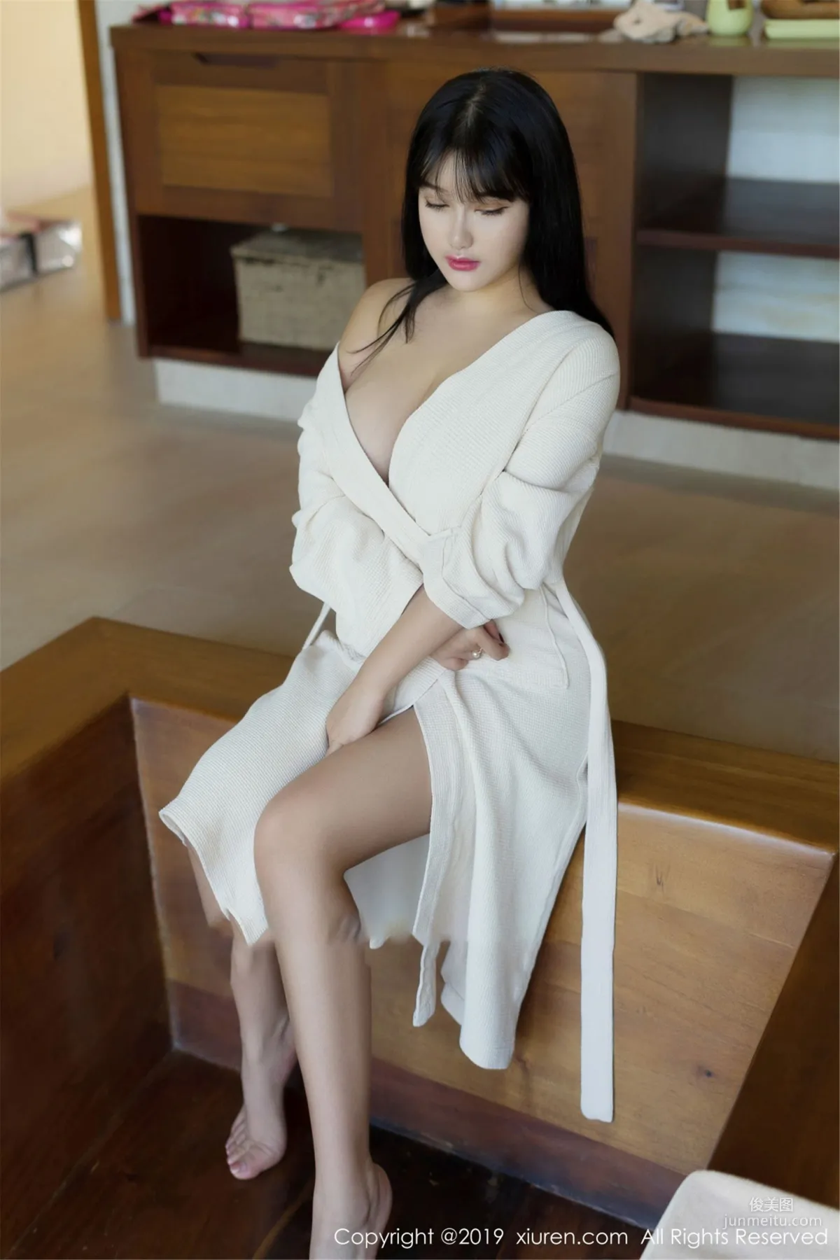 Xiao Younai Sexy Cow Print Lingerie and Elegant Bathrobe [XiuRen] No.1603 Photo Set photo 29