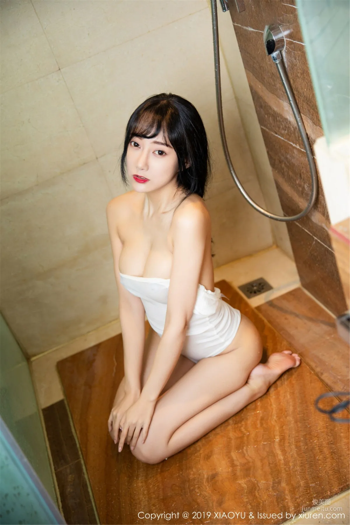 He Jiaying, Sexy Bathroom Vacuum Suspenders [XIAOYU] Vol.116 Photo Set photo 70