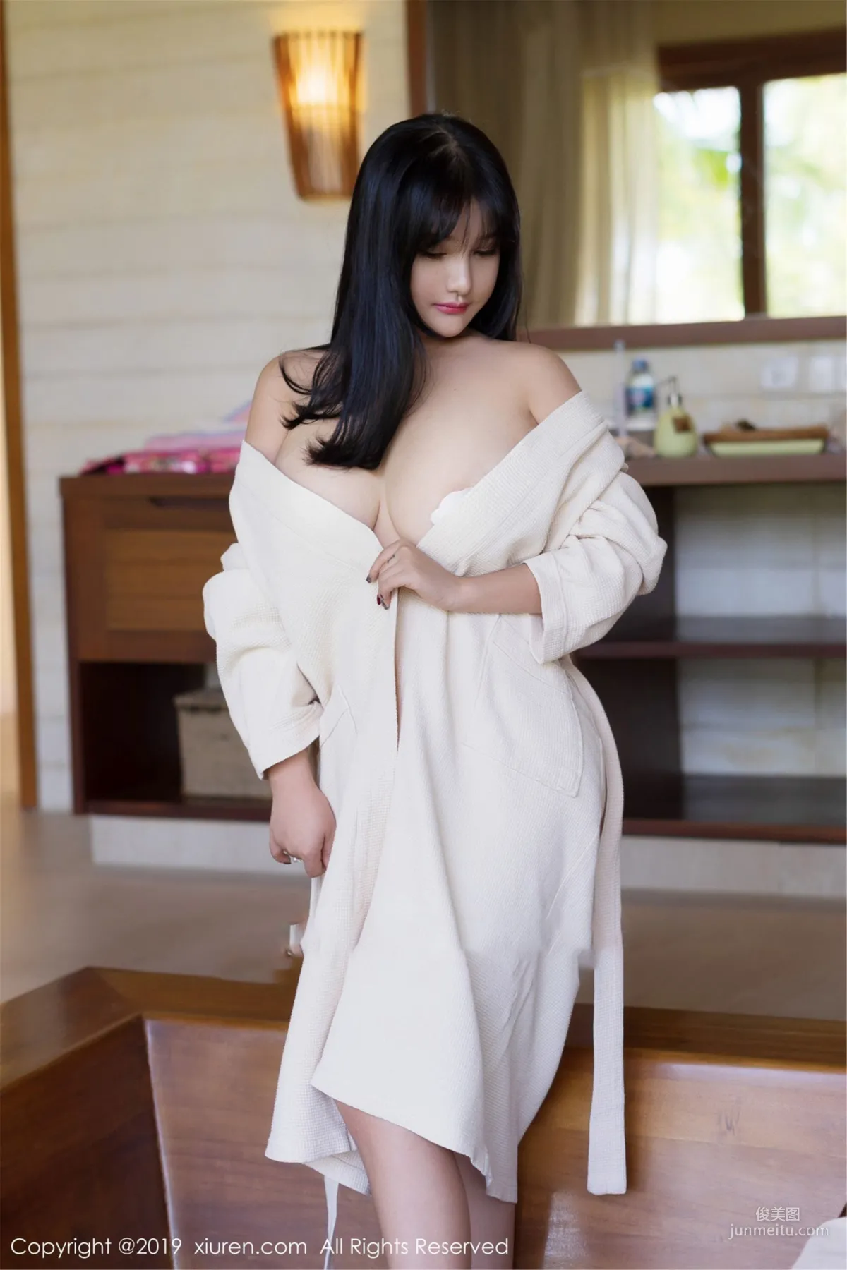 Xiao Younai Sexy Cow Print Lingerie and Elegant Bathrobe [XiuRen] No.1603 Photo Set photo 34