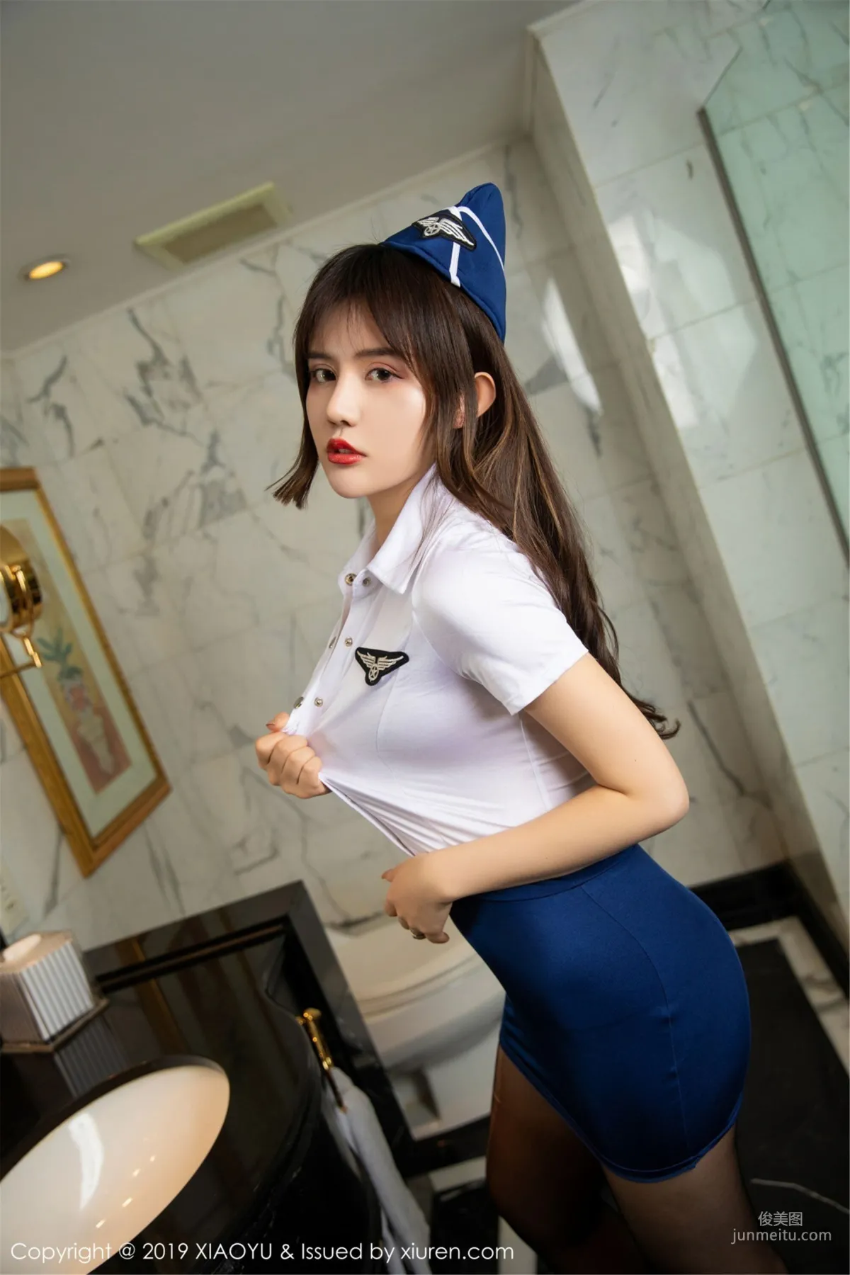Cris_Zhuo Yaqi White Shirt Stewardess Uniform [XIAOYU] Vol.117 Photo Set photo 12