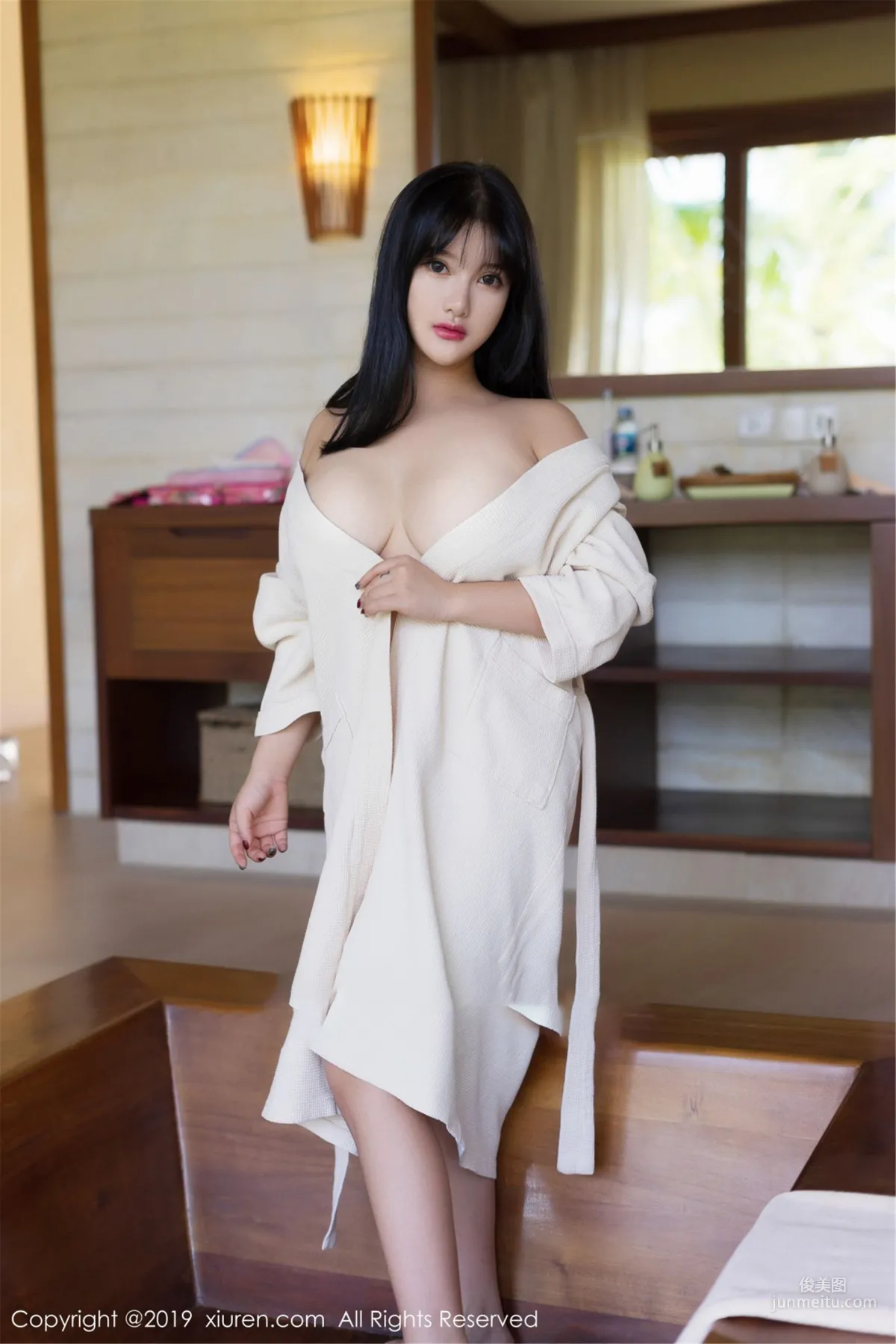 Xiao Younai Sexy Cow Print Lingerie and Elegant Bathrobe [XiuRen] No.1603 Photo Set photo 33