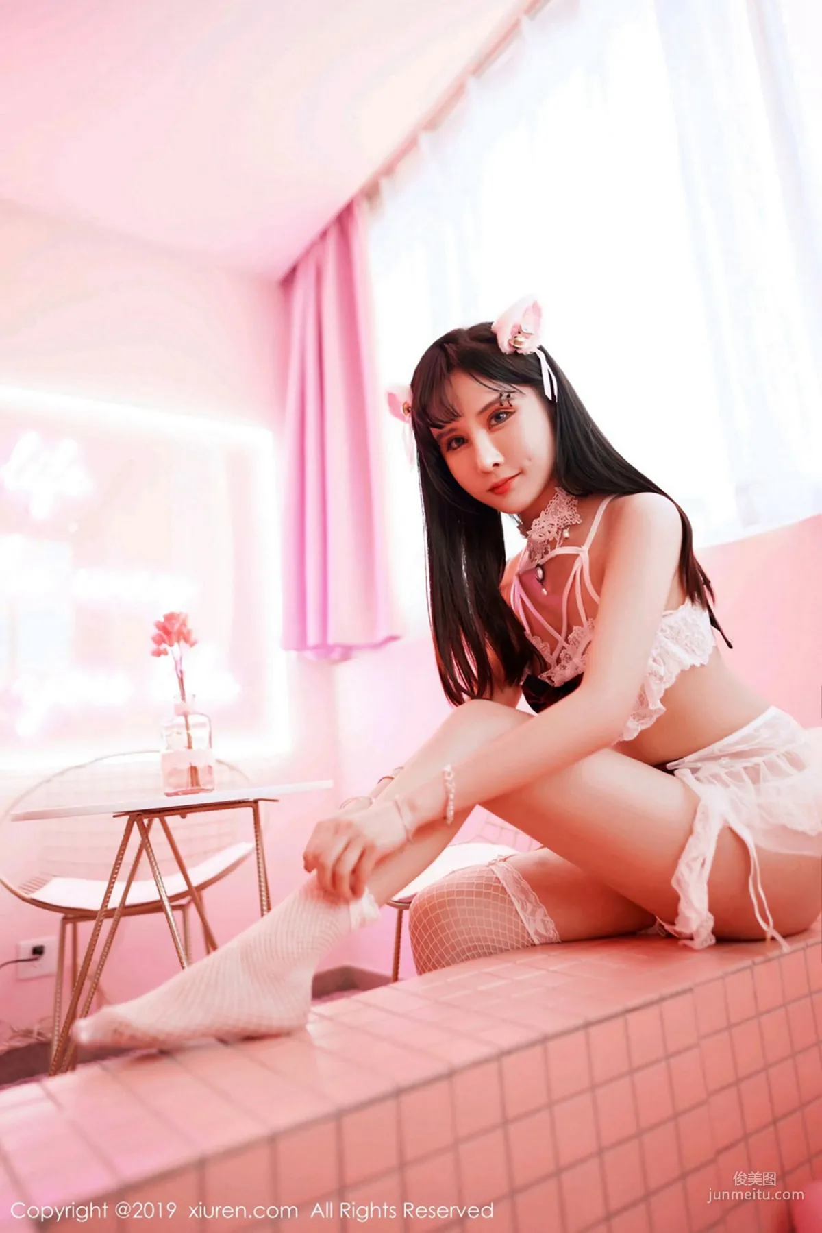 Qiu Shubei, Sexy Mai Shiranui and Charming Fishnet Stockings Series [XiuRen] No.1610 Photo Set photo 25