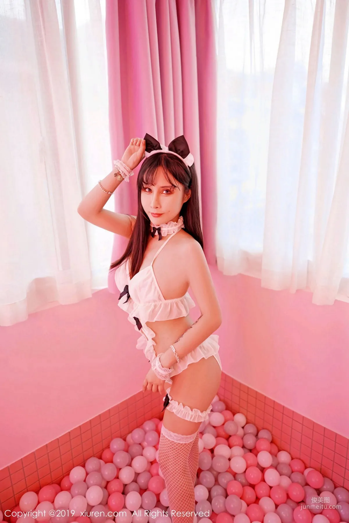 Qiu Shubei, Sexy Mai Shiranui and Charming Fishnet Stockings Series [XiuRen] No.1610 Photo Set photo 29