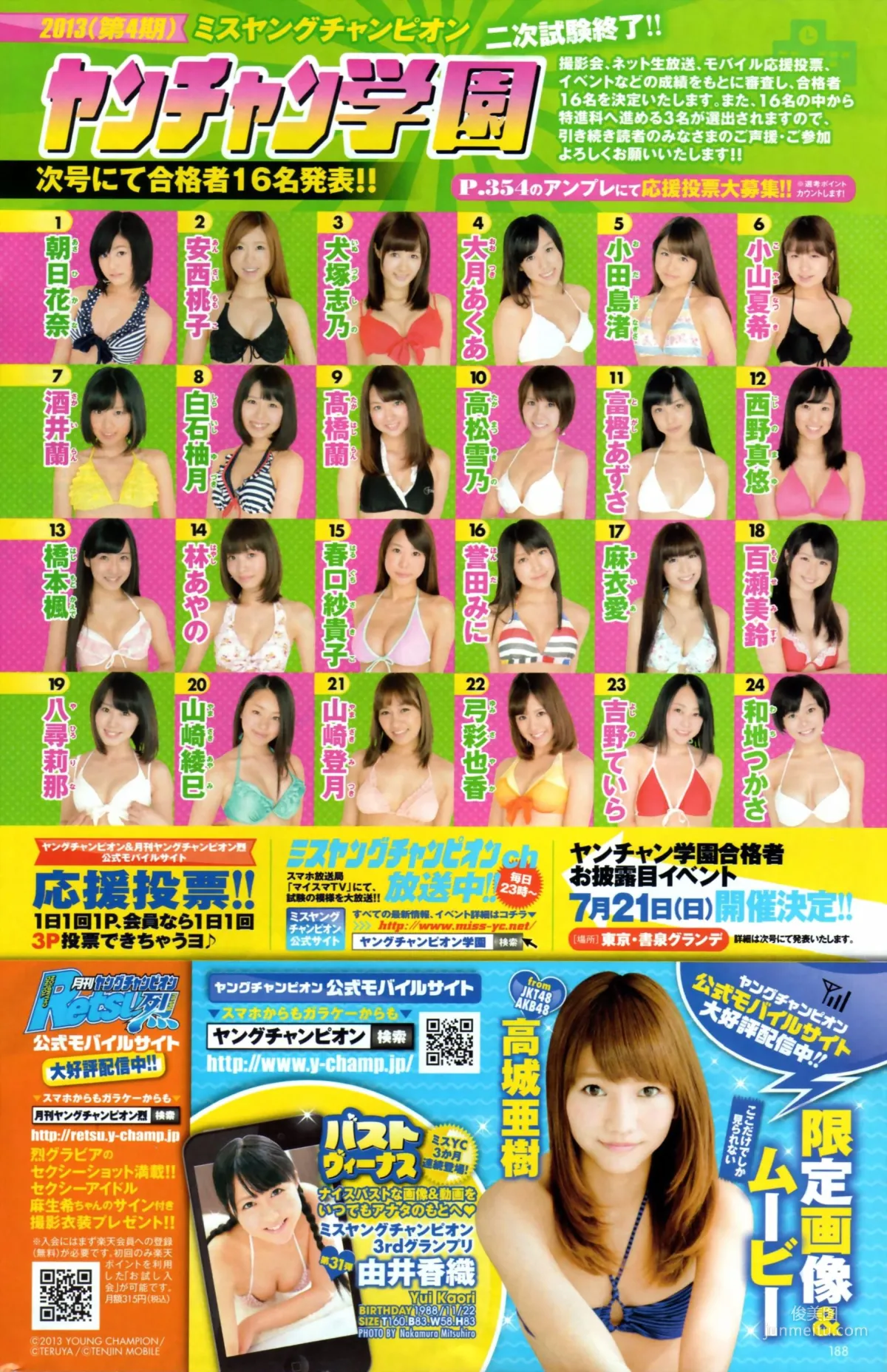 [Young Champion] Takajo Aki 2013 No.14 Photo Magazine photo 13