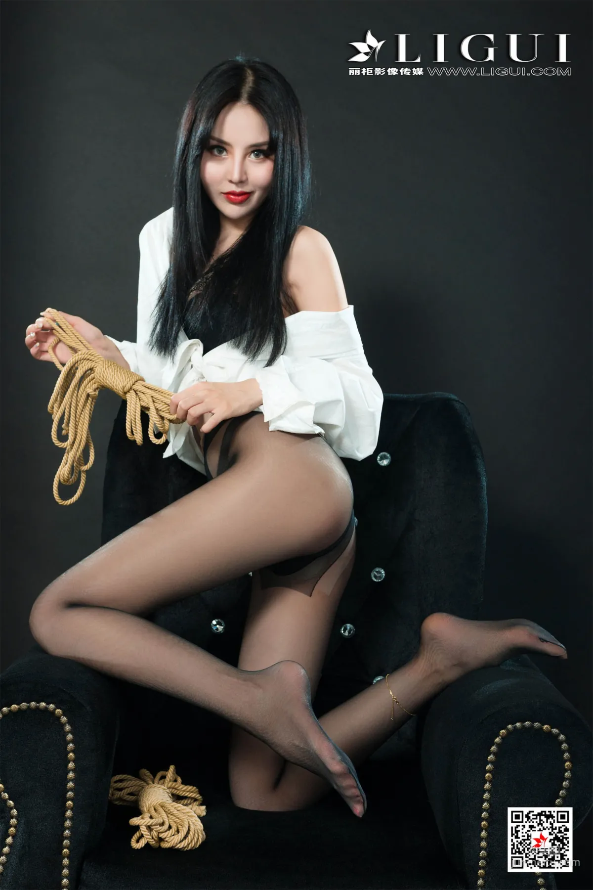 Liang Er, Black Stockings and Rope Art Body Photography [Ligui] Photo Set photo 9