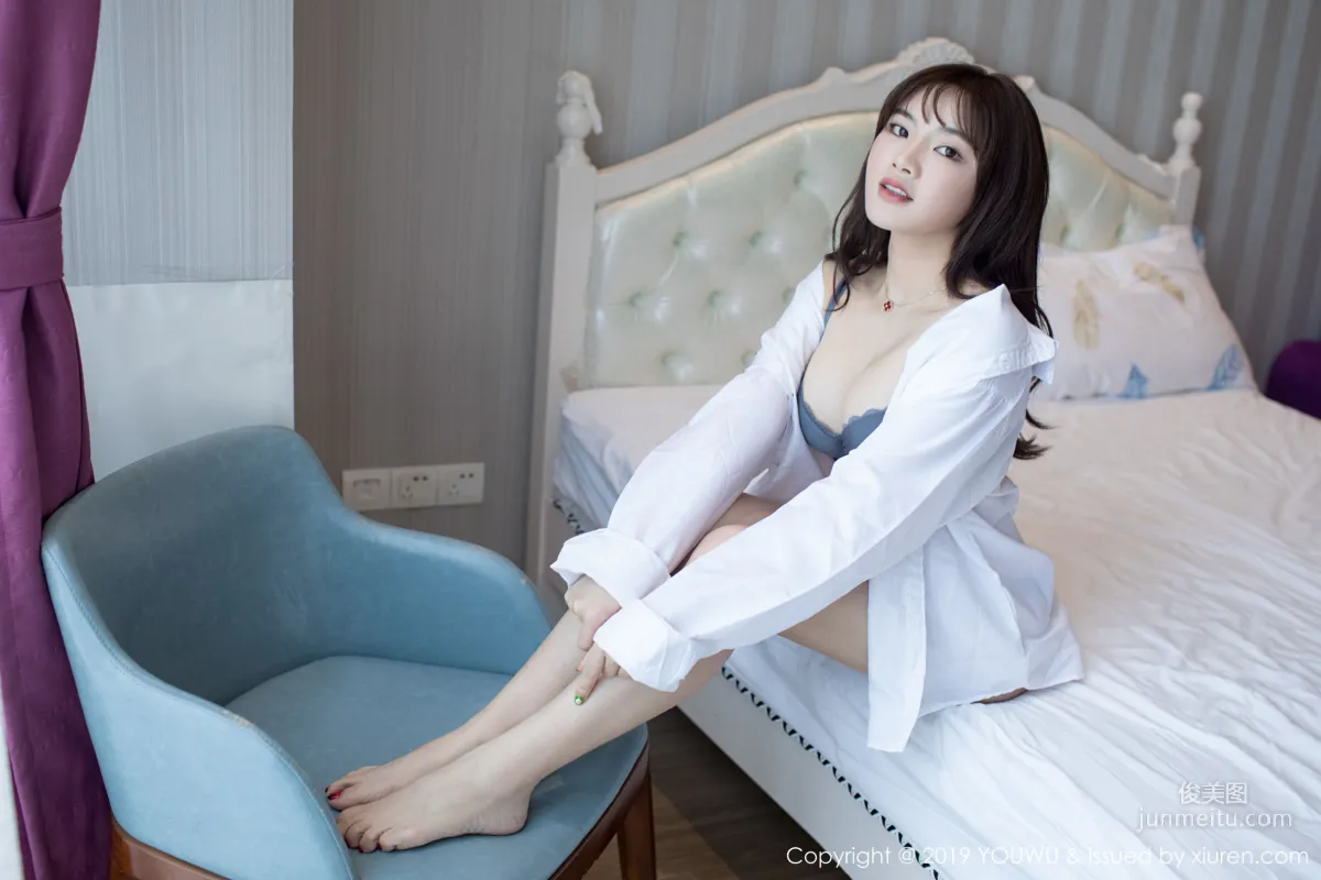 Xiao Cangshu 'Sexy Black Stockings Legs Lingerie Series' [YouWu] VOL.161 Photo Set photo 55