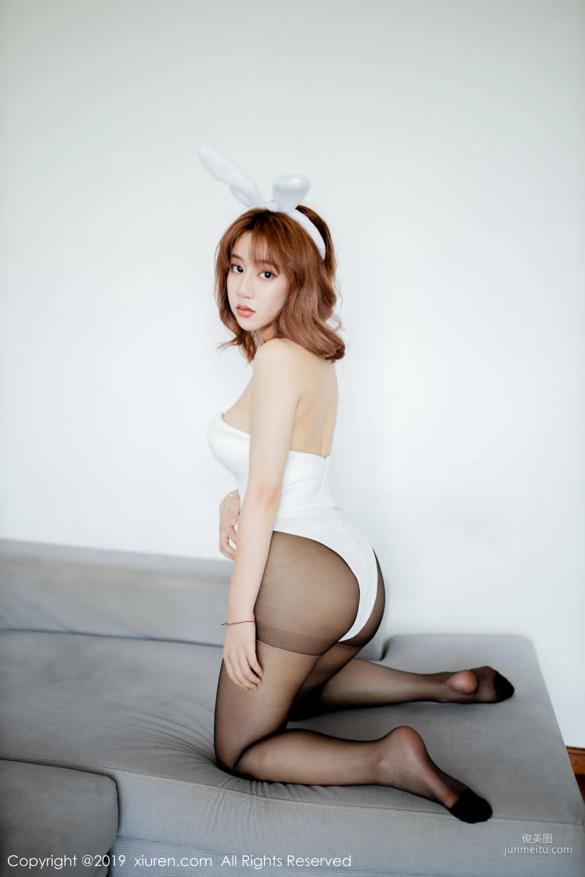 Nuomi NM, Modern Sexy Bunny Girl Black Stockings Uniform Temptation [XiuRen] No.1654 Photo Set photo 21