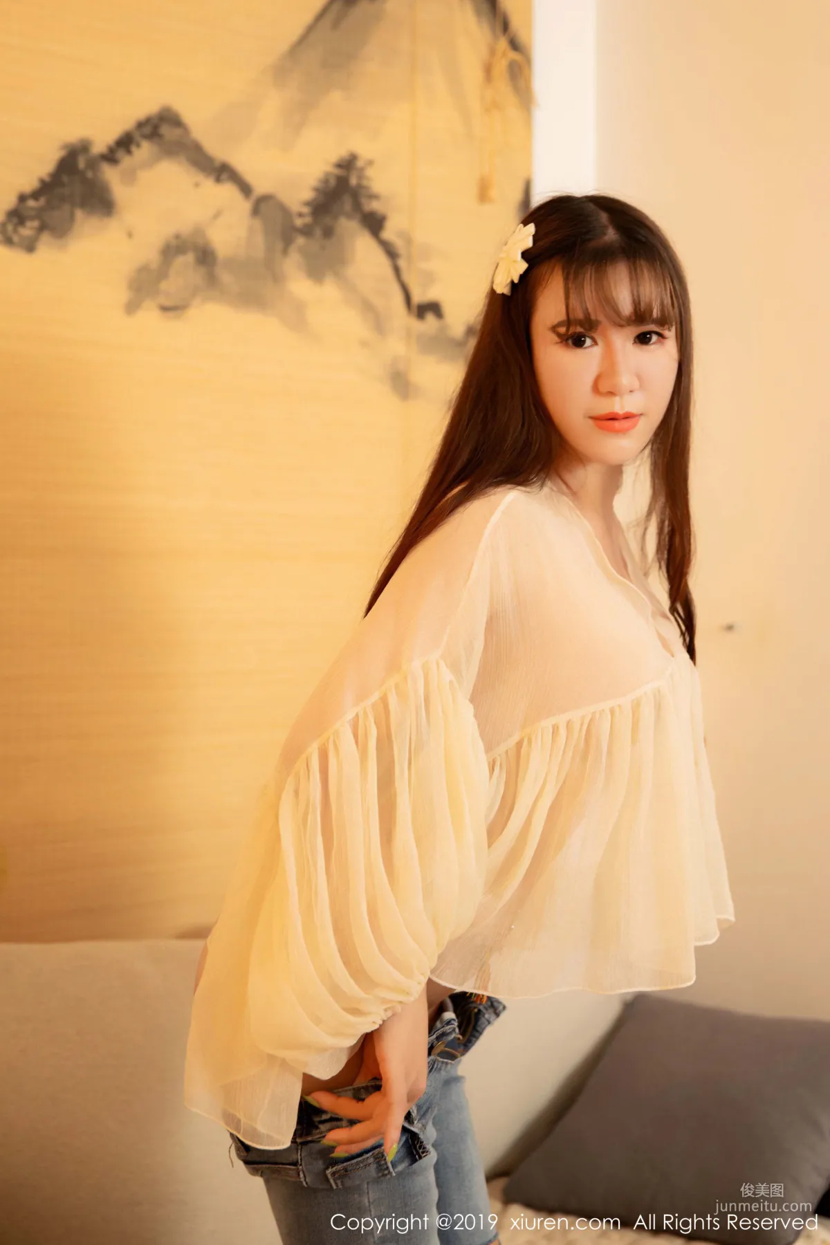 Wang Zilin, Full Bust and Plump Buttocks Under Gorgeous Kimono, [XiuRen] No.1647 Photo Set photo 75