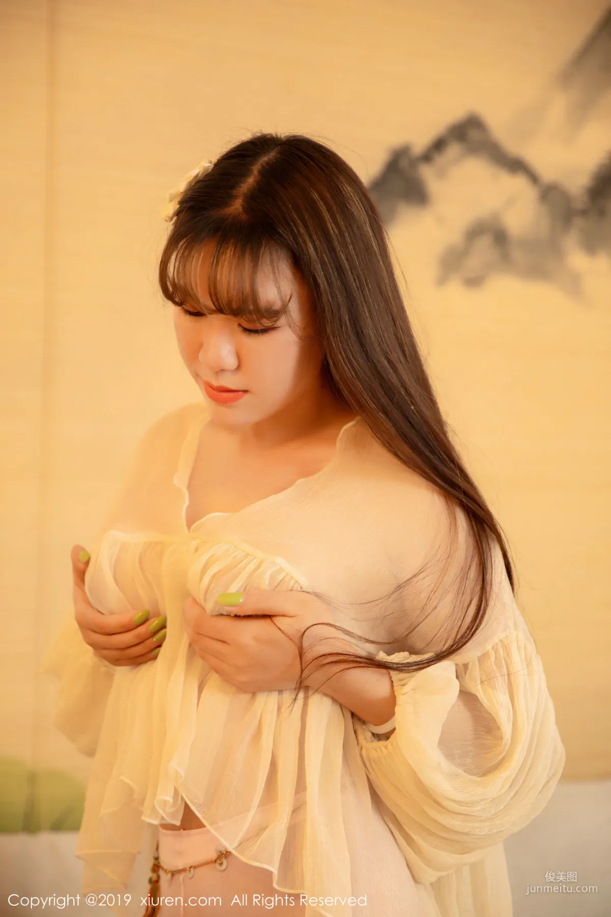 Wang Zilin, Full Bust and Plump Buttocks Under Gorgeous Kimono, [XiuRen] No.1647 Photo Set photo 73
