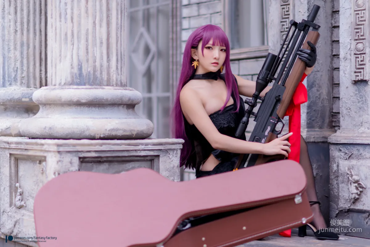 COSER小丁《黑絲+黑膠+女殺手》 [Fantasy Factory] 寫真集 34