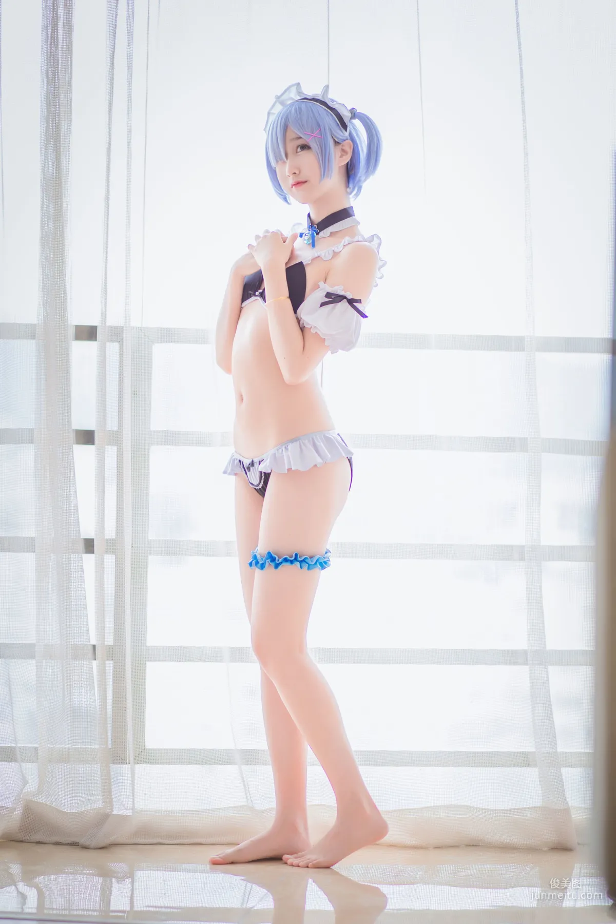Mu Mianmian OwO, Rem Swimsuit + Bunny Girl [Web Idols] Photo Set photo 5