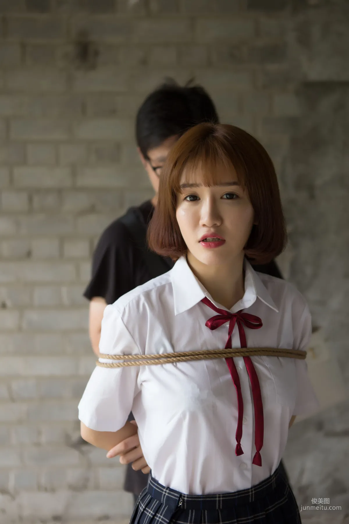 k8 Aojiao Mengmeng Vivian, School Uniform Outdoor Bondage Photo Set photo 6