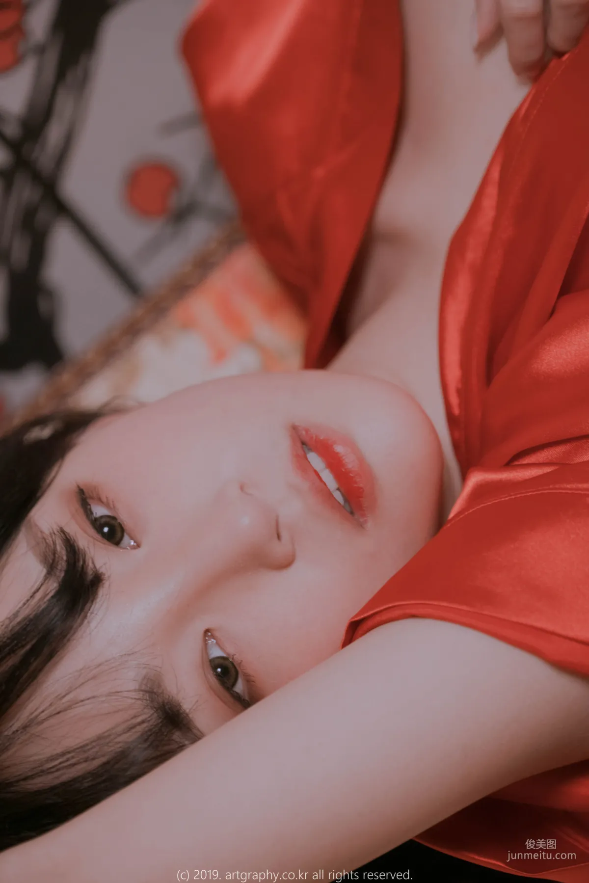 Korean Beauty Jiang Renqing 'See-Through Pajamas + Red Bathrobe' [ARTGRAVIA] Photo Set photo 15
