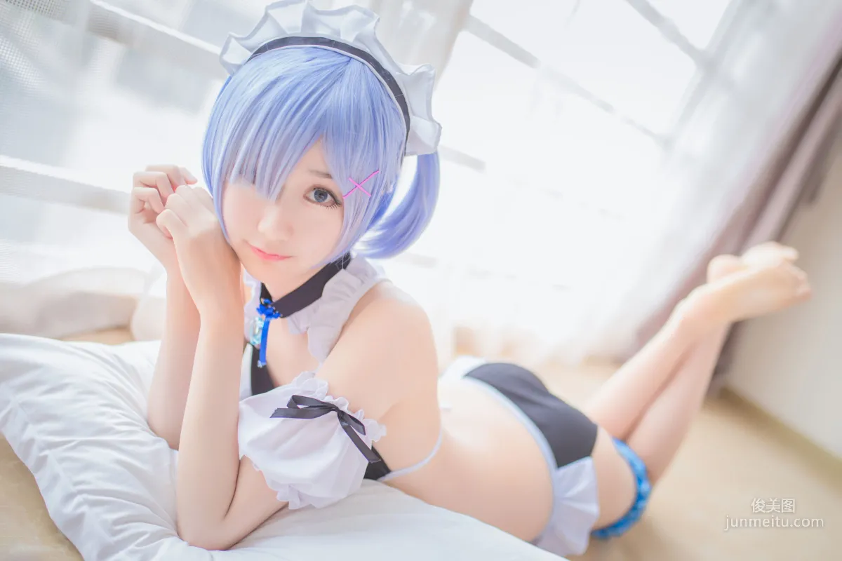 Mu Mianmian OwO, Rem Swimsuit + Bunny Girl [Web Idols] Photo Set photo 8